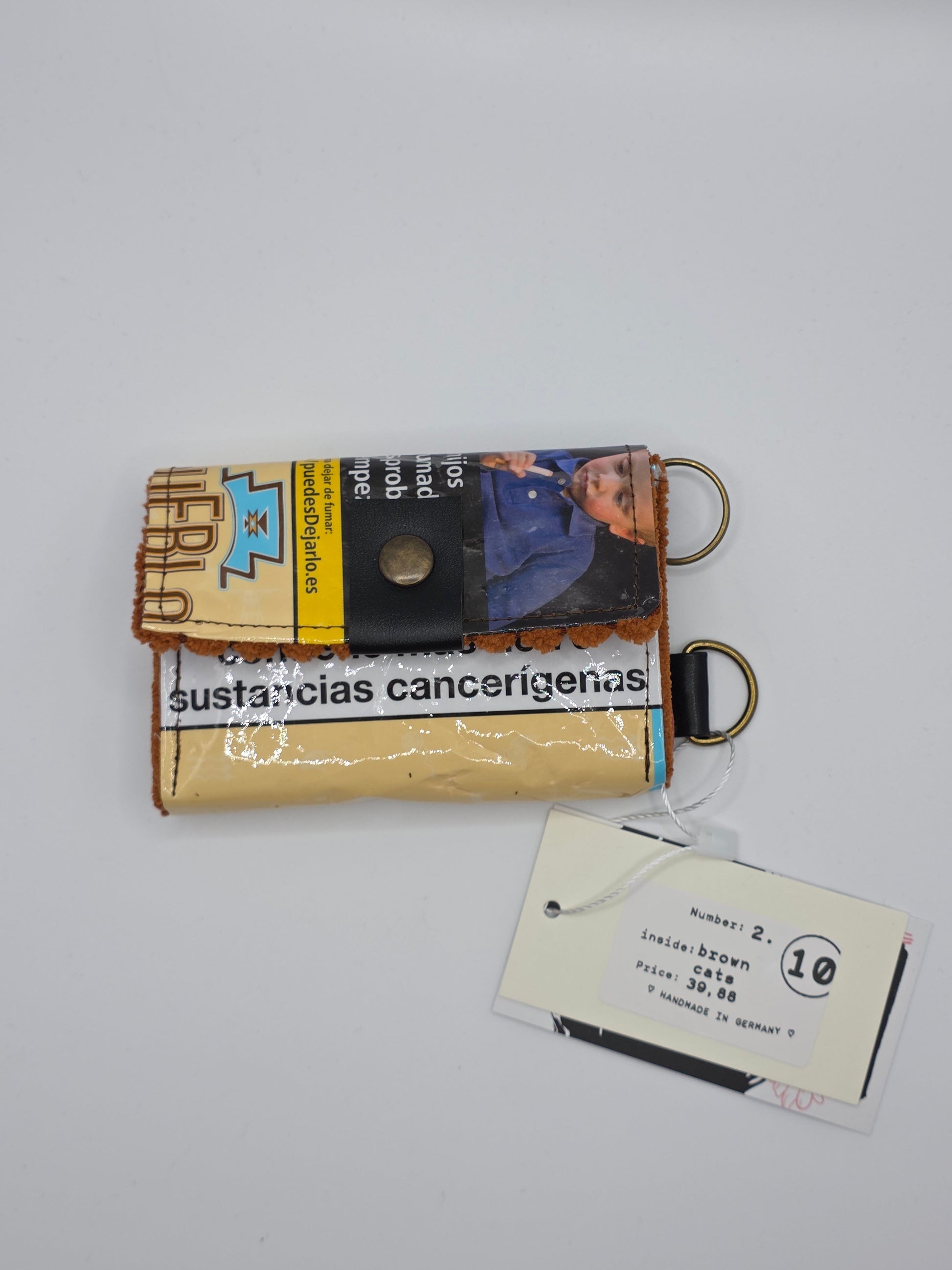 2.10 upcycling wallet - BROWN CATS - DIE FRECHE GÖRE