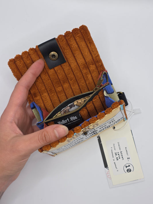 2.10 upcycling wallet - BROWN CATS - DIE FRECHE GÖRE