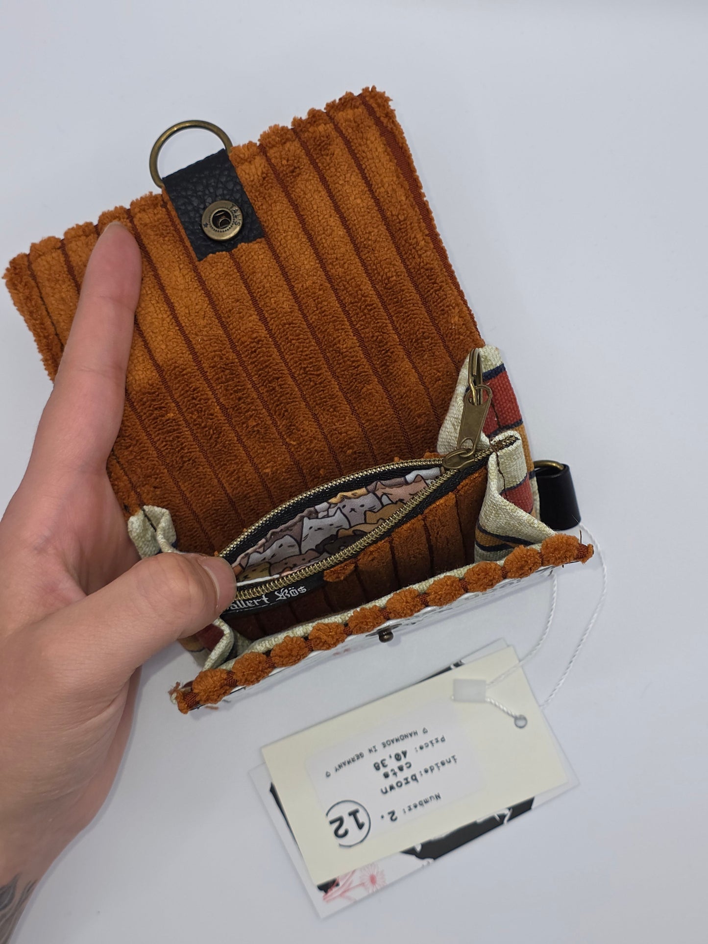 2.12 upcycling wallet - BROWN CATS - DIE FRECHE GÖRE