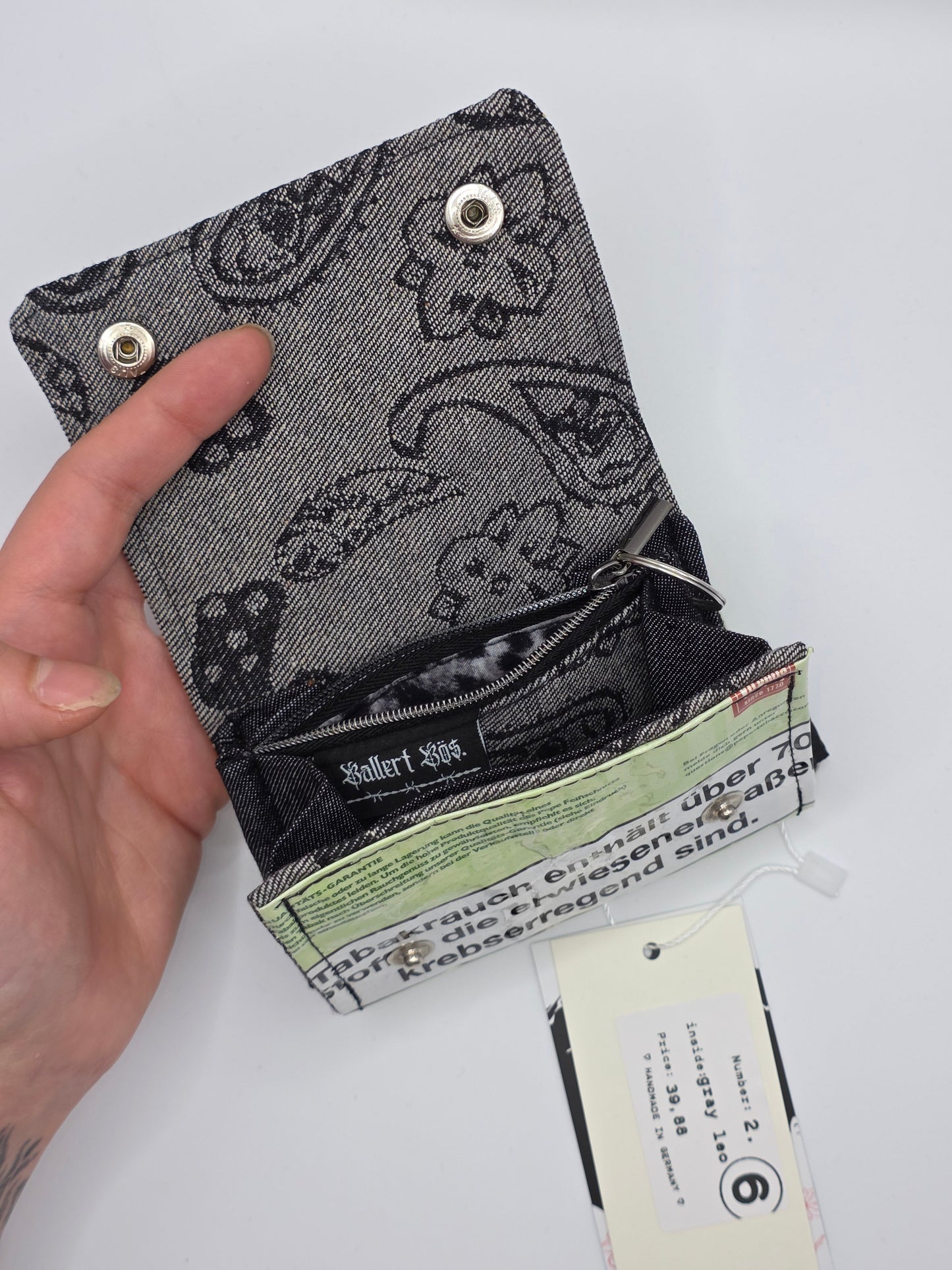 2.6 upcycling wallet - GRAY LEO - DIE FRECHE GÖRE