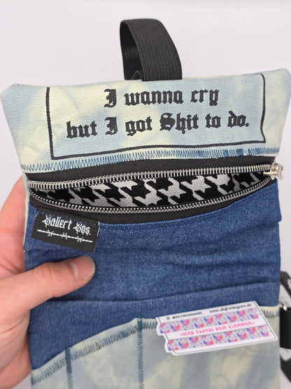 2.7 Tabacco pouch - light blue batik - DIE FRECHE GÖRE