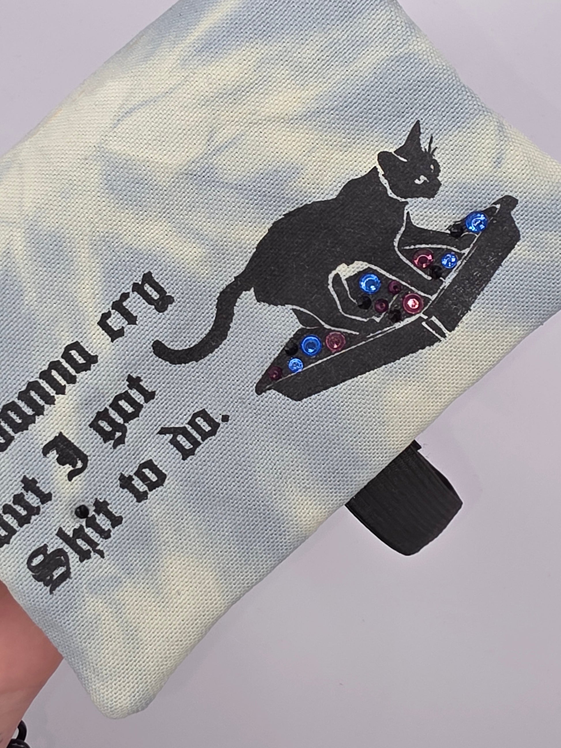 2.7 Tabacco pouch - light blue batik - DIE FRECHE GÖRE
