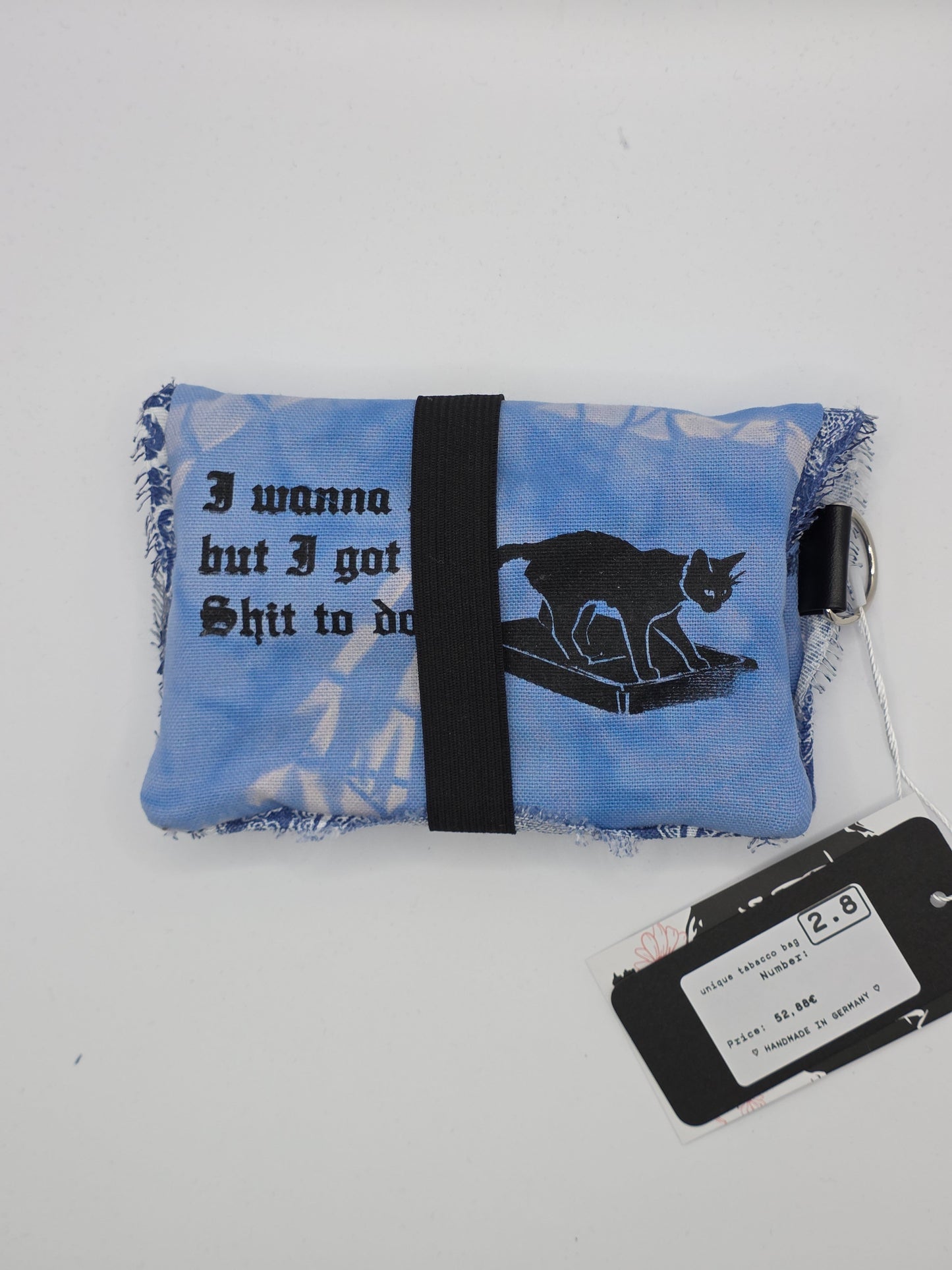 2.8 Tabacco pouch - light blue batik - DIE FRECHE GÖRE