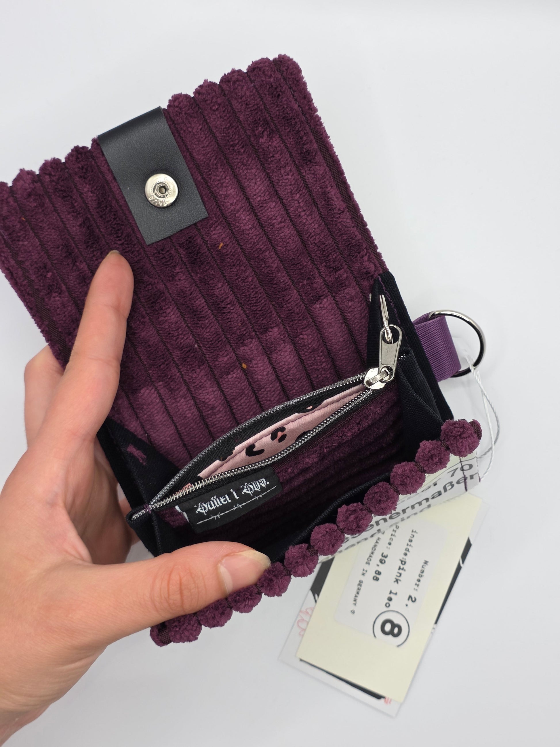 2.8 upcycling wallet - PINK LEO - DIE FRECHE GÖRE