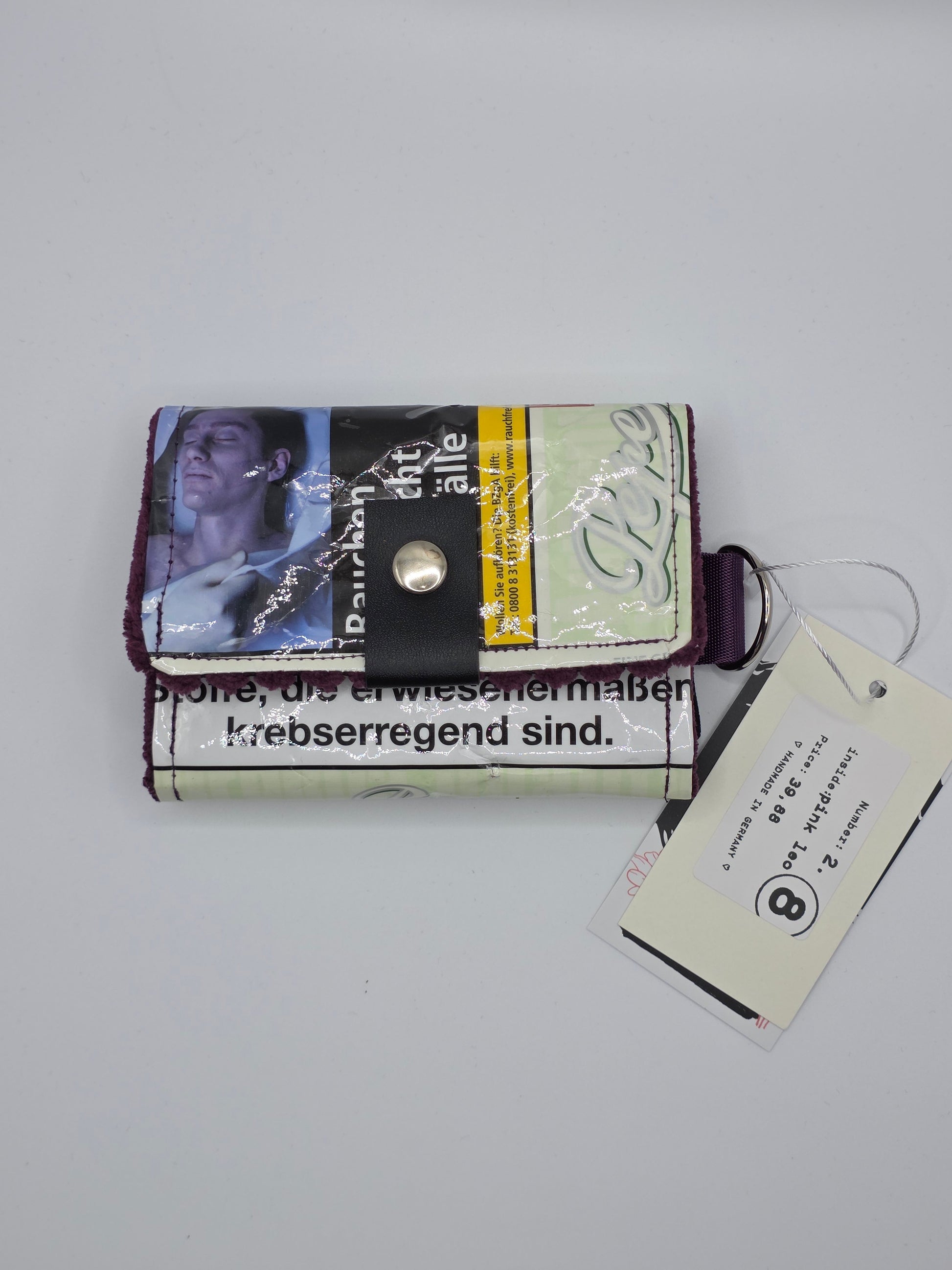 2.8 upcycling wallet - PINK LEO - DIE FRECHE GÖRE