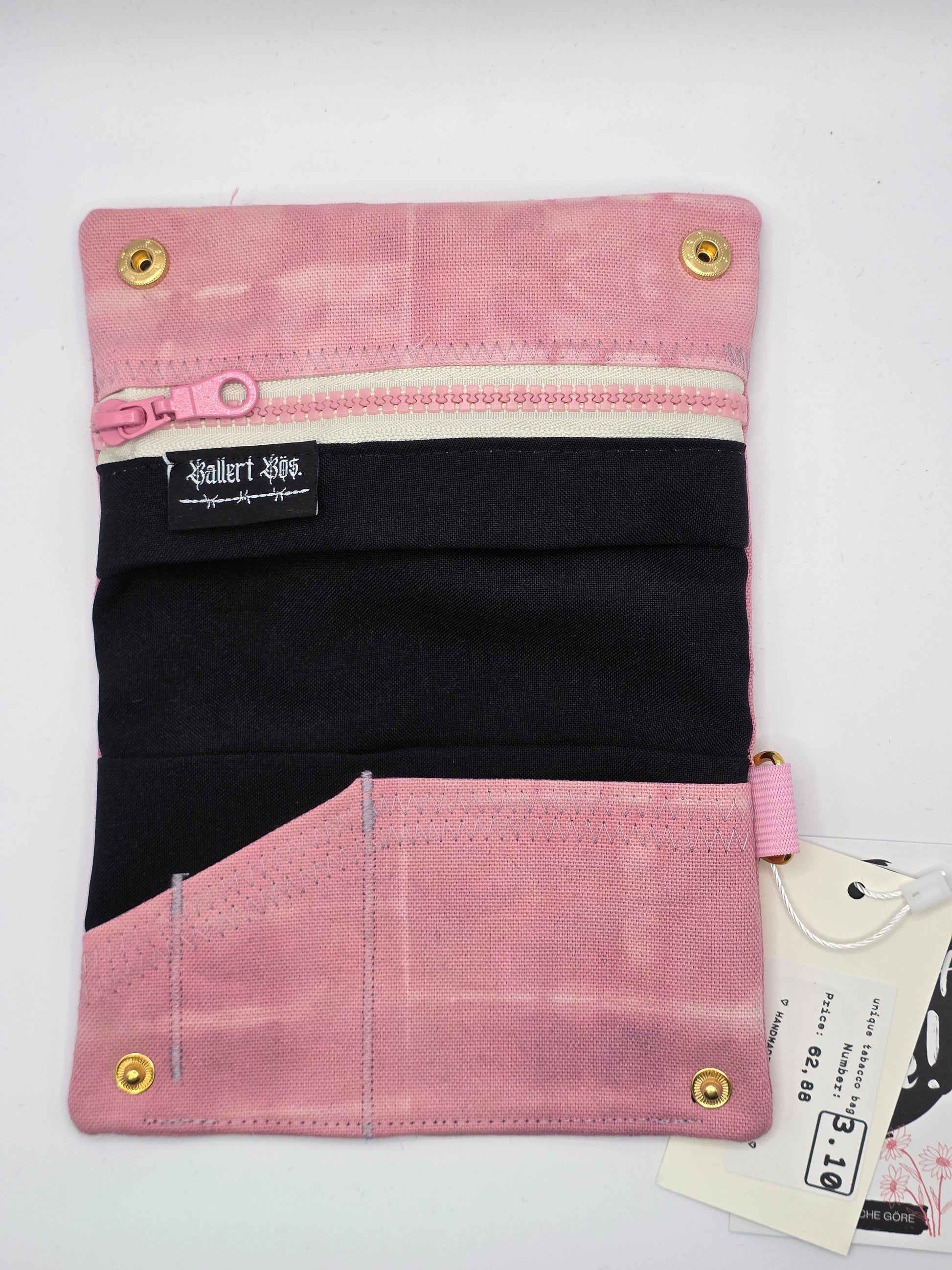 3.10 Tabacco pouch, Sun&Moon Tarot, pink batik - DIE FRECHE GÖRE