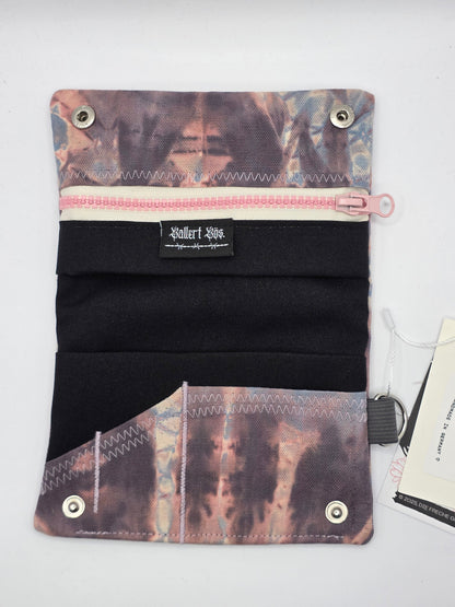 3.11 Tabacco pouch, Sun&Moon Tarot, gray batik - DIE FRECHE GÖRE