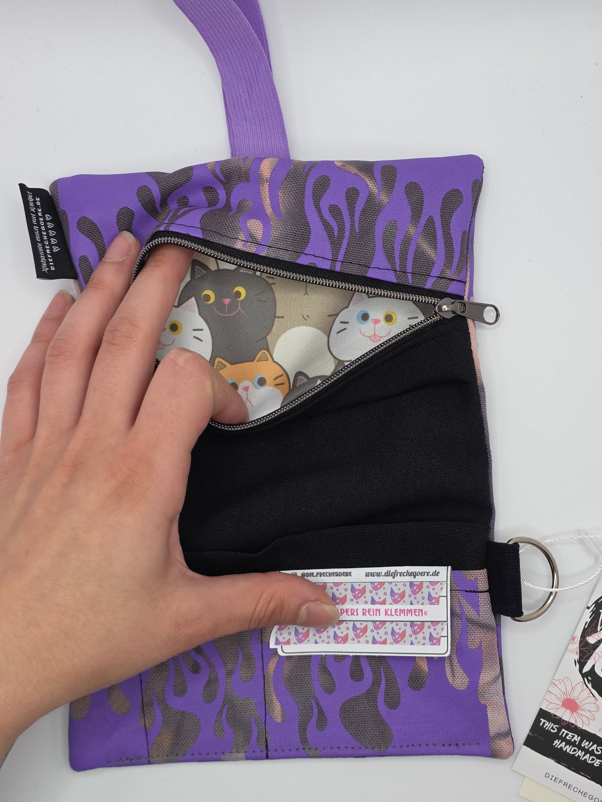 3.14 Tabacco pouch, Creativity, gray batik - DIE FRECHE GÖRE