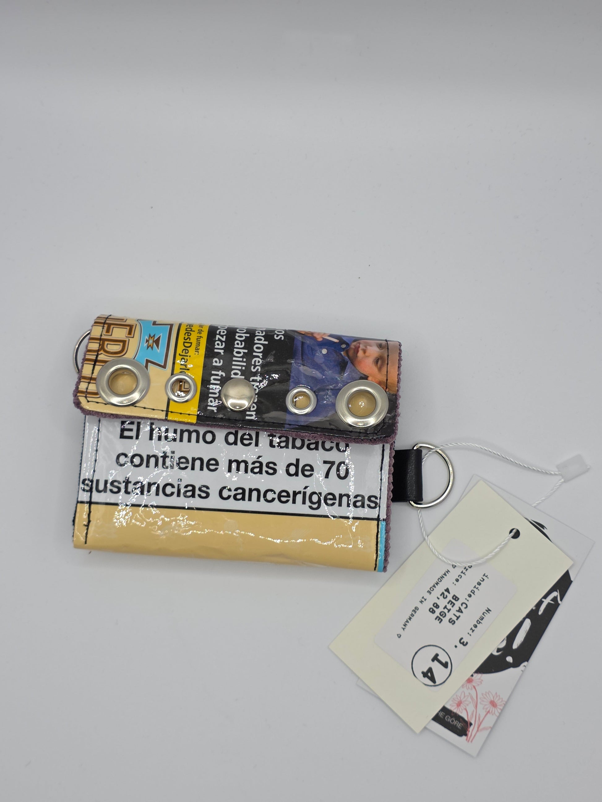 3.14 upcycling wallet - CATS BEIGE - DIE FRECHE GÖRE