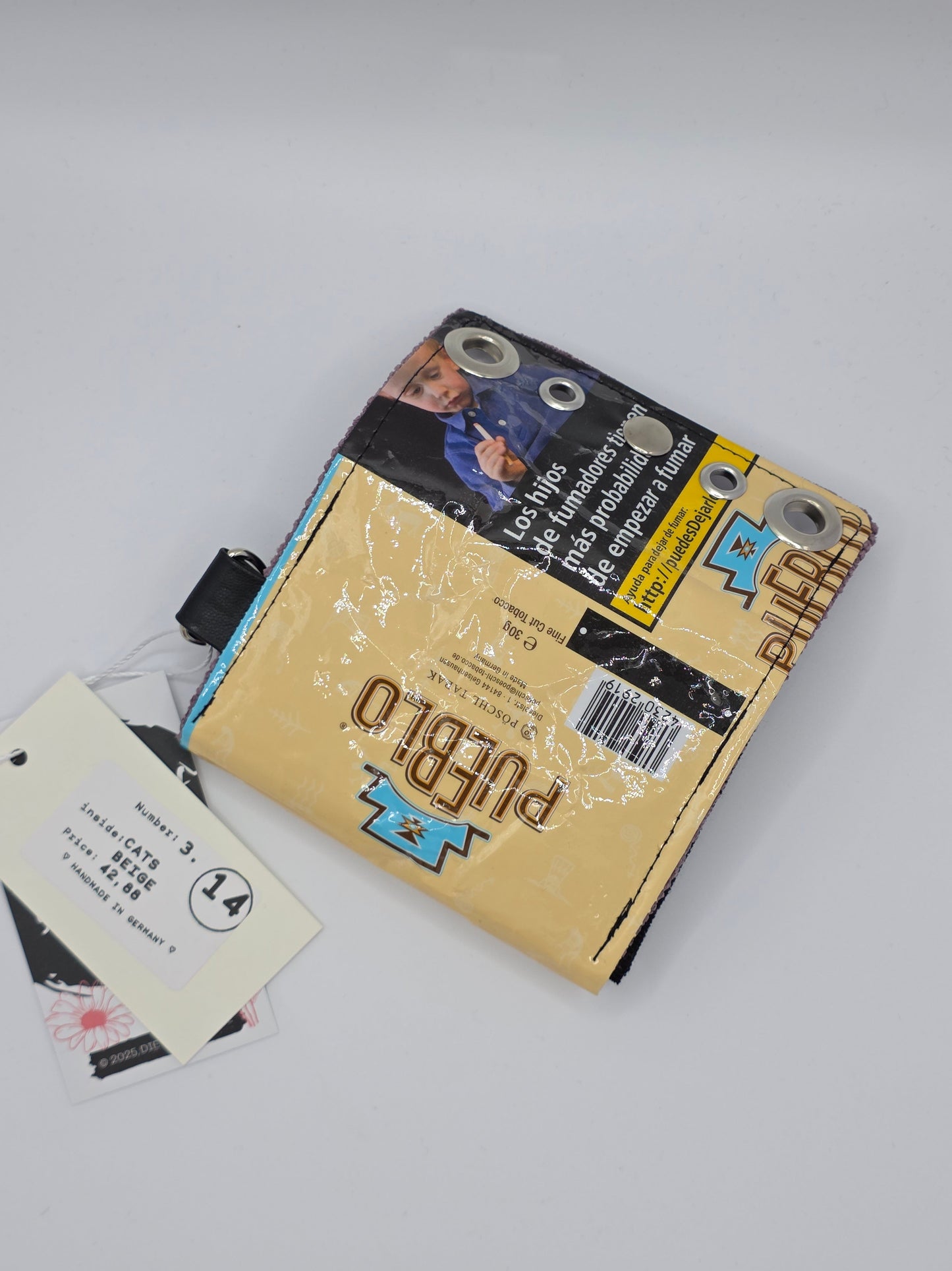 3.14 upcycling wallet - CATS BEIGE - DIE FRECHE GÖRE