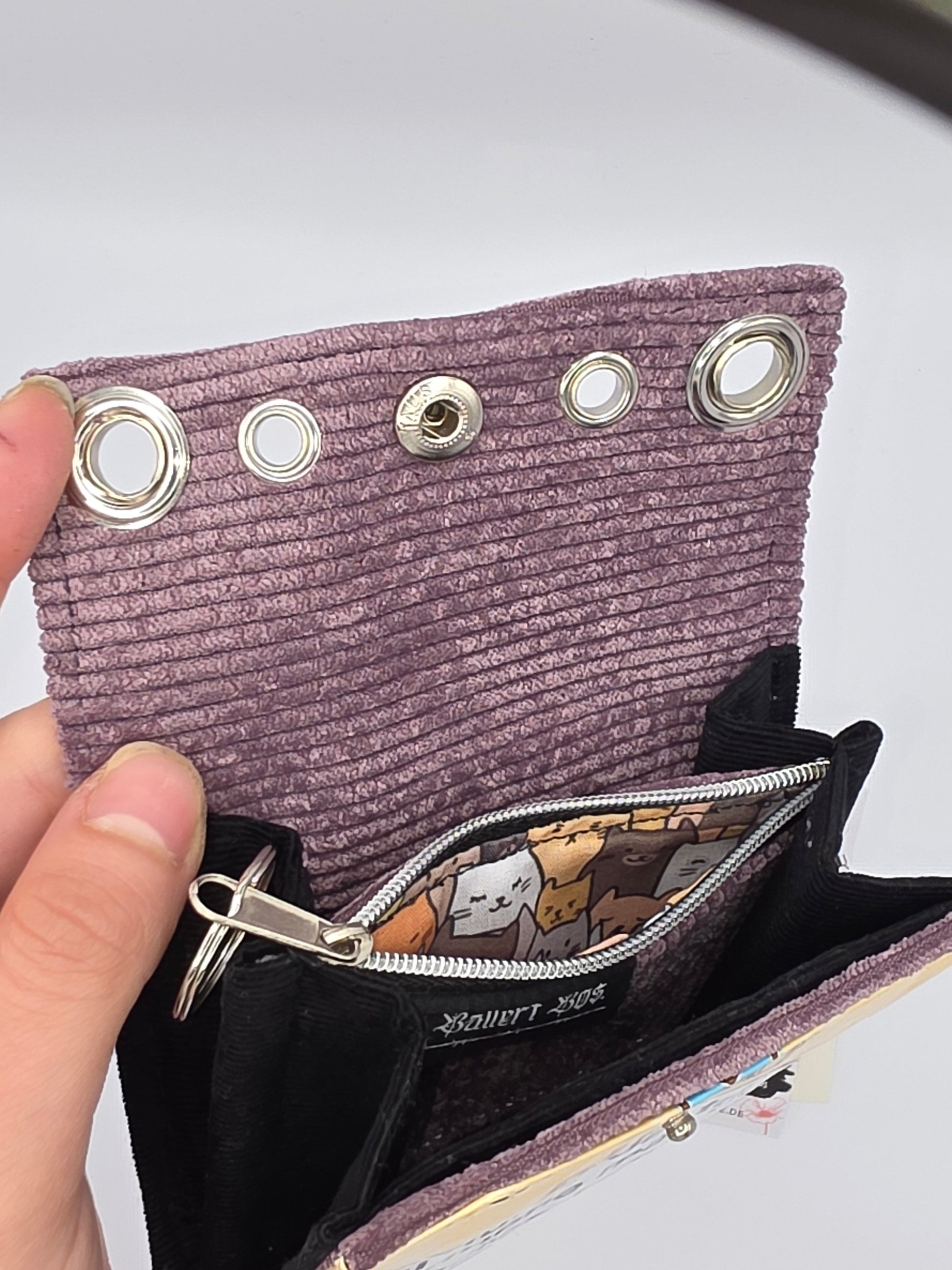 3.14 upcycling wallet - CATS BEIGE - DIE FRECHE GÖRE
