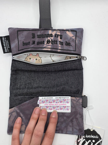 3.15 Tabacco pouch, Cry, gray batik - DIE FRECHE GÖRE