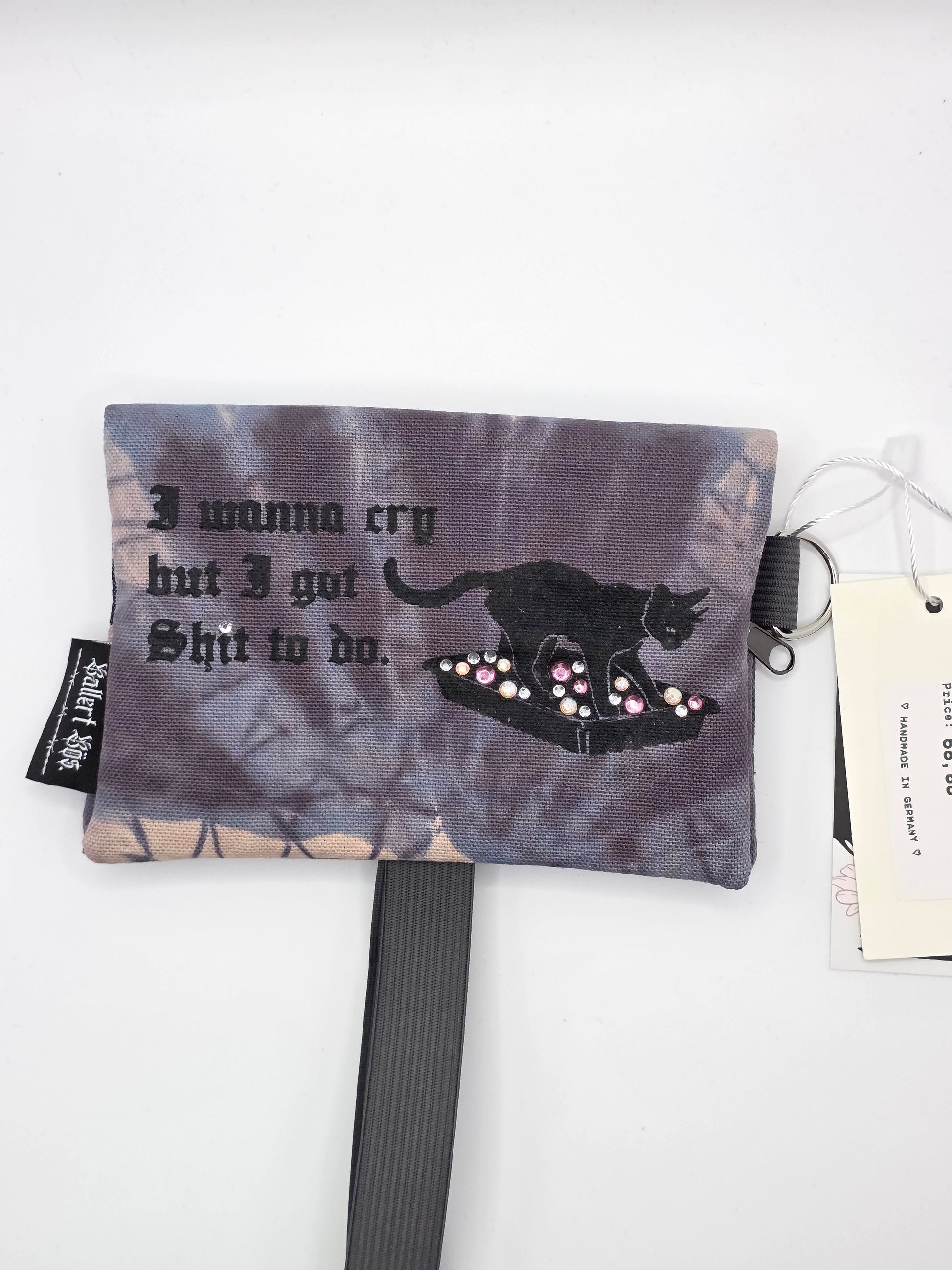3.15 Tabacco pouch, Cry, gray batik - DIE FRECHE GÖRE