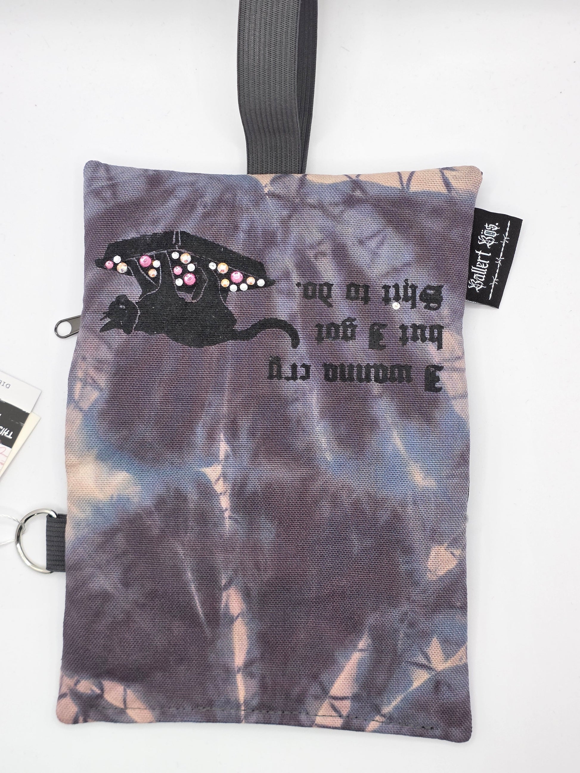 3.15 Tabacco pouch, Cry, gray batik - DIE FRECHE GÖRE
