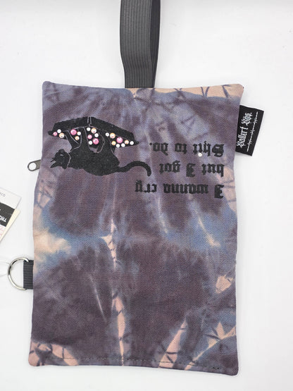 3.15 Tabacco pouch, Cry, gray batik - DIE FRECHE GÖRE