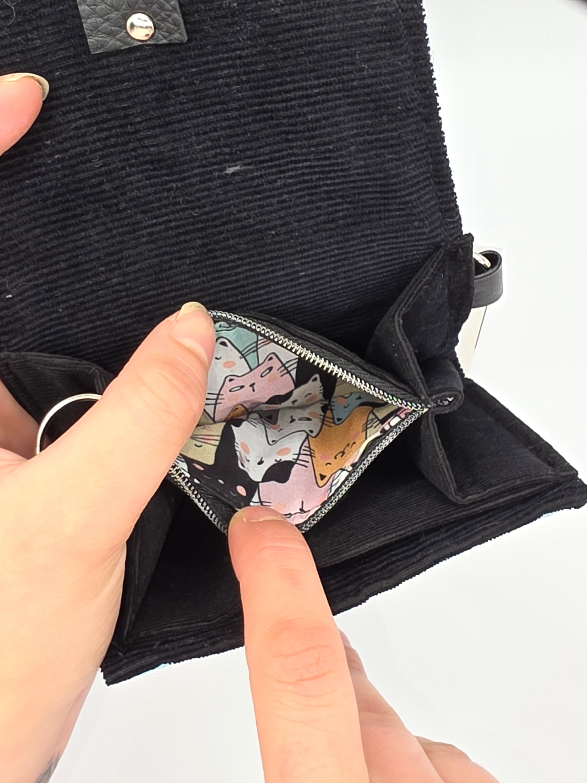 3.16 upcycling wallet - CATS COLORFUL - DIE FRECHE GÖRE
