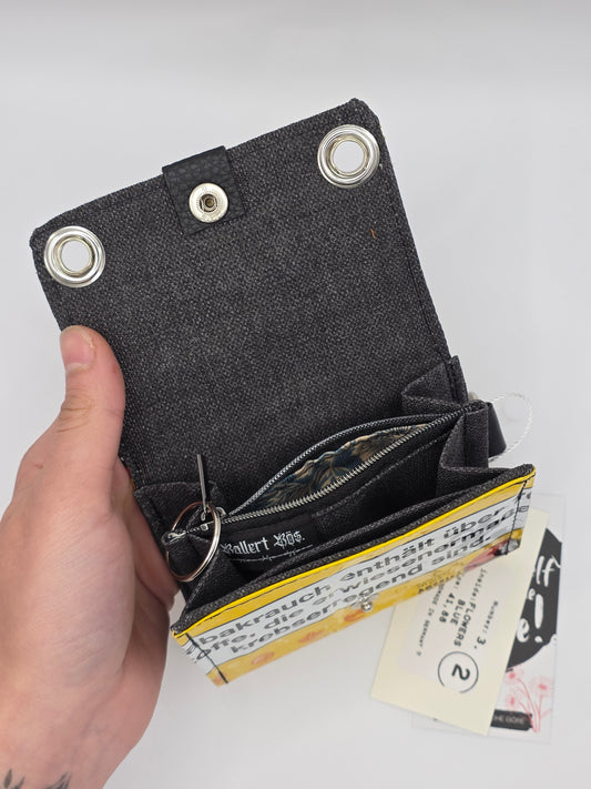 3.2 upcycling wallet - FLOWERS BLUE - DIE FRECHE GÖRE
