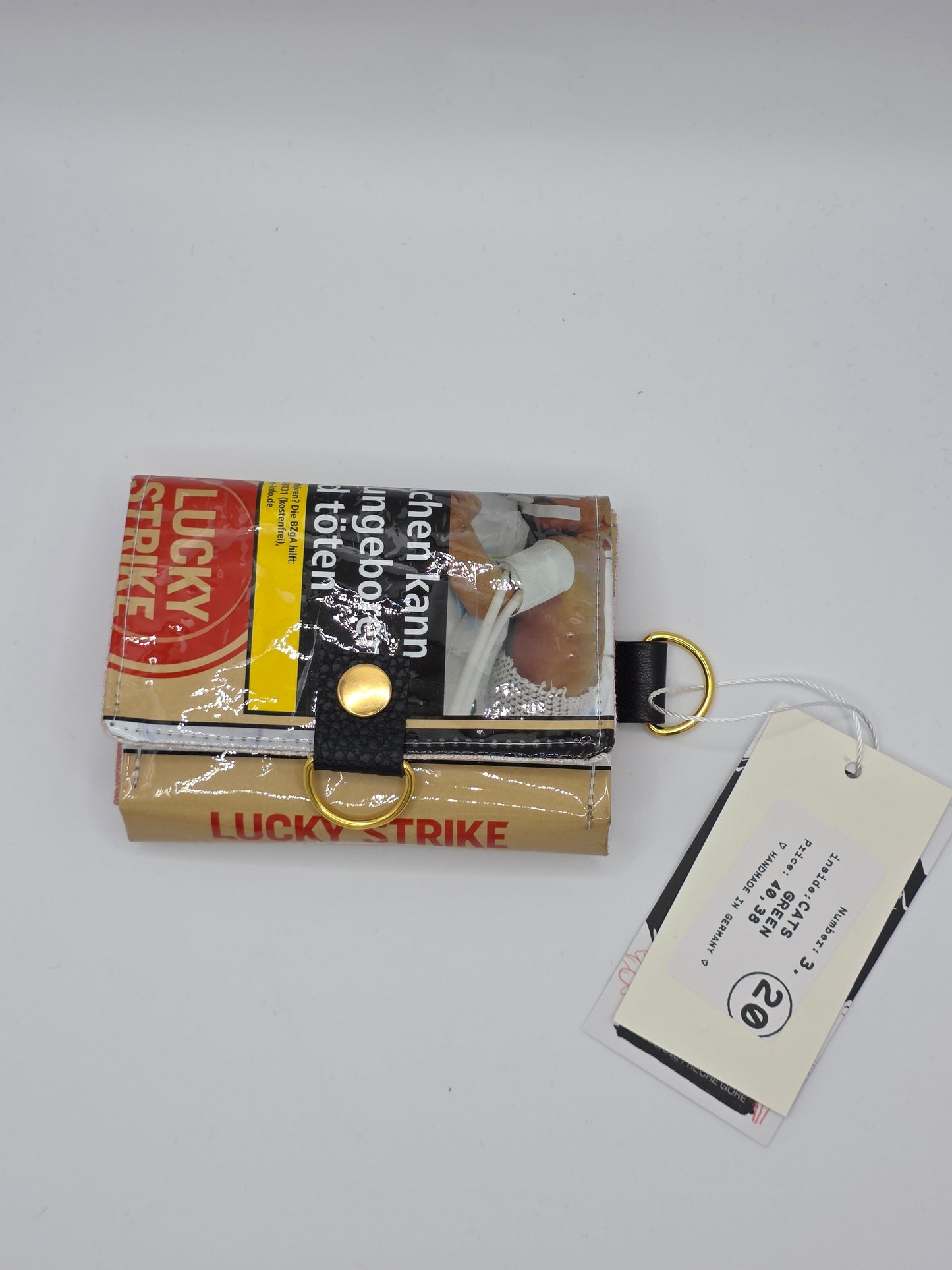 3.20 upcycling wallet - CATS GREEN - DIE FRECHE GÖRE