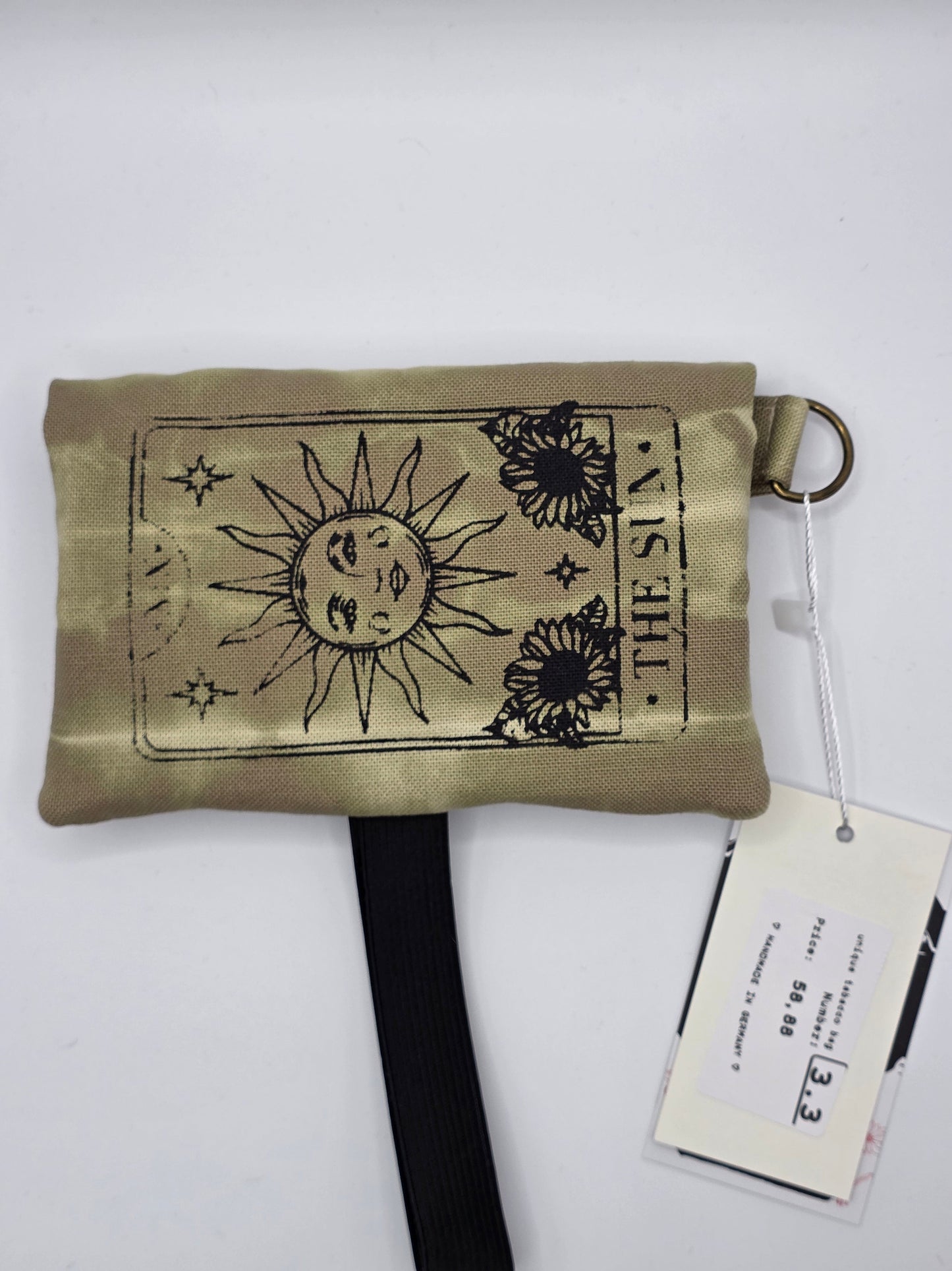 3.3 Tabacco pouch, Sun&Moon Tarot, salbei batik - DIE FRECHE GÖRE