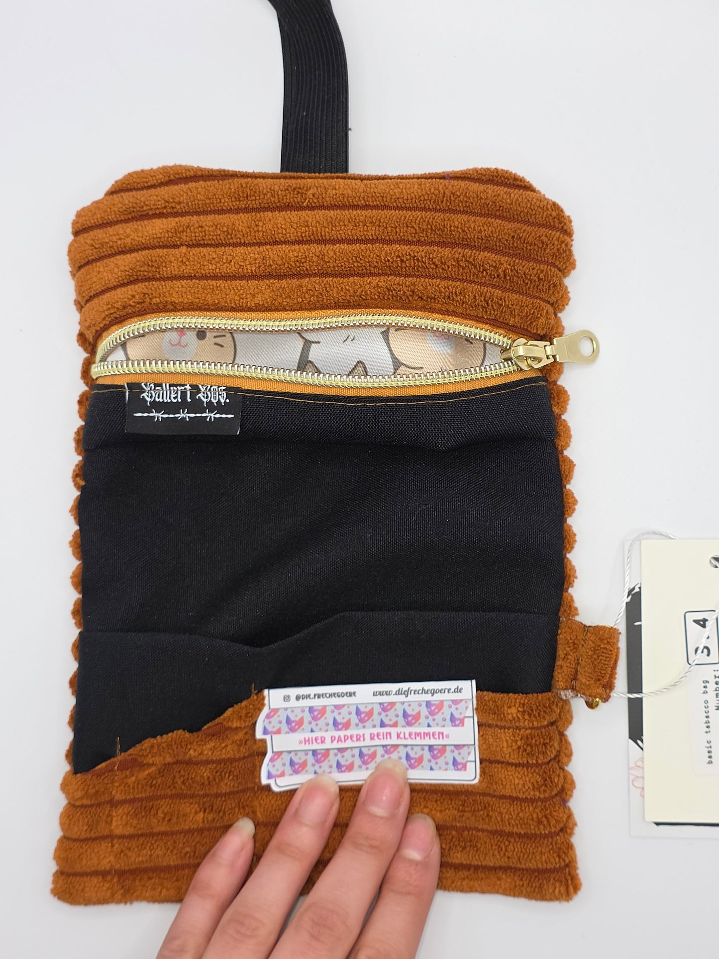 3.3/4 Tabacco pouch - basic - orange floof - DIE FRECHE GÖRE