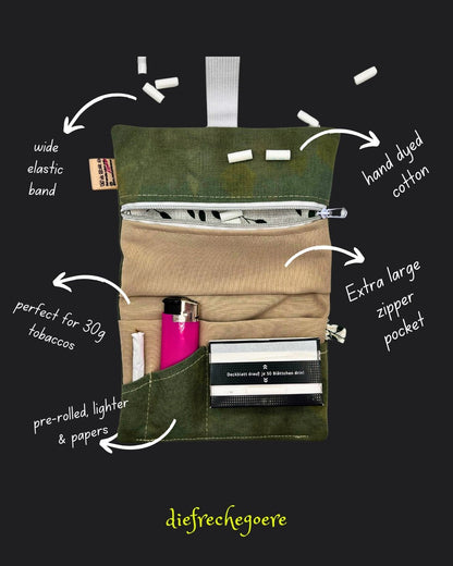 3.3/4 Tabacco pouch - basic - orange floof - DIE FRECHE GÖRE