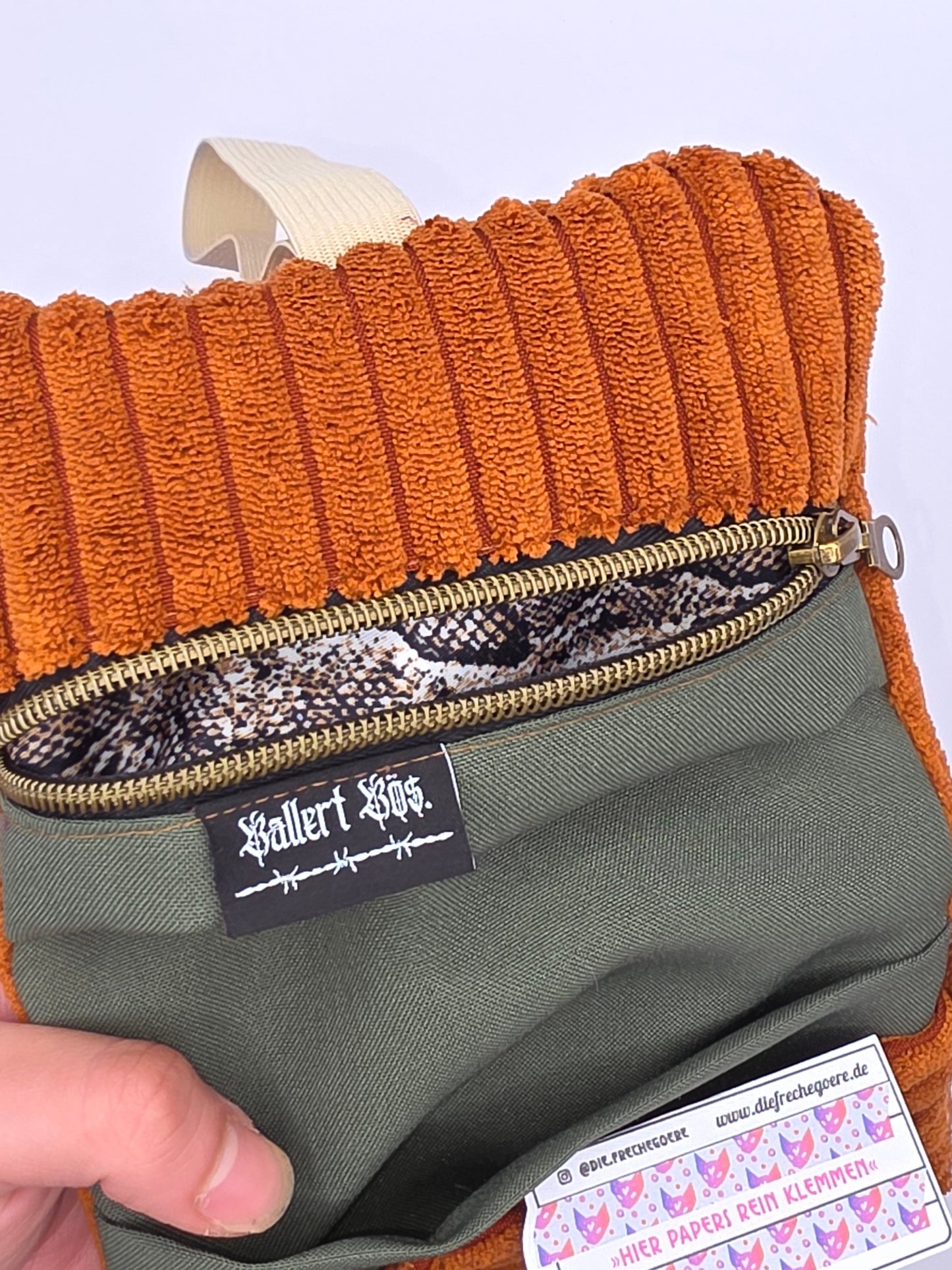 3.3/4 Tabacco pouch - basic - orange floof - DIE FRECHE GÖRE