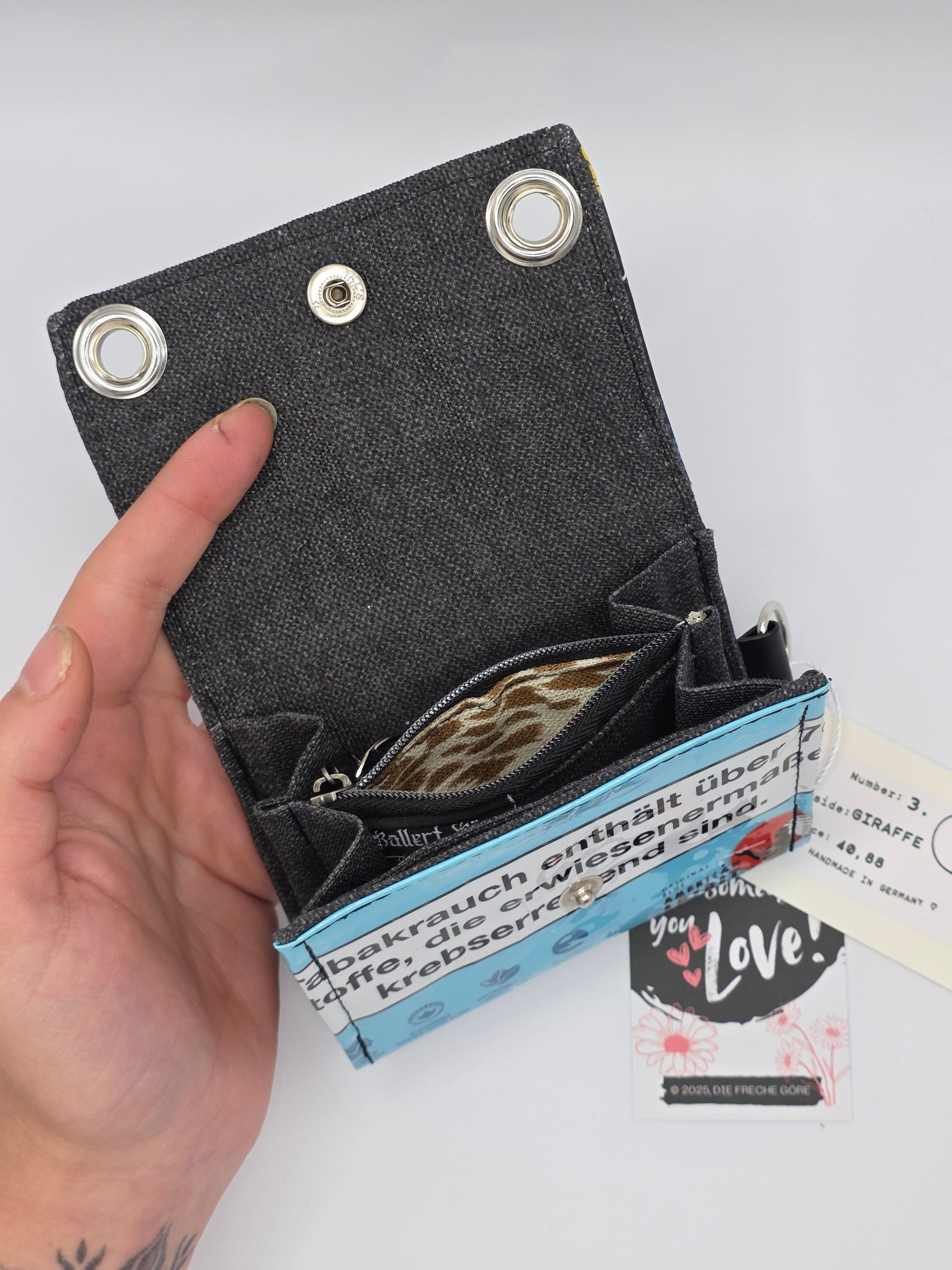 3.4 upcycling wallet - GIRAFFE - DIE FRECHE GÖRE