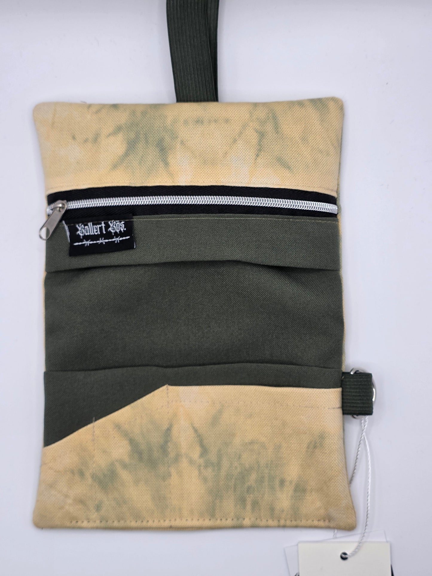 3.5 Tabacco pouch, Sun&Moon Tarot, green batik - DIE FRECHE GÖRE
