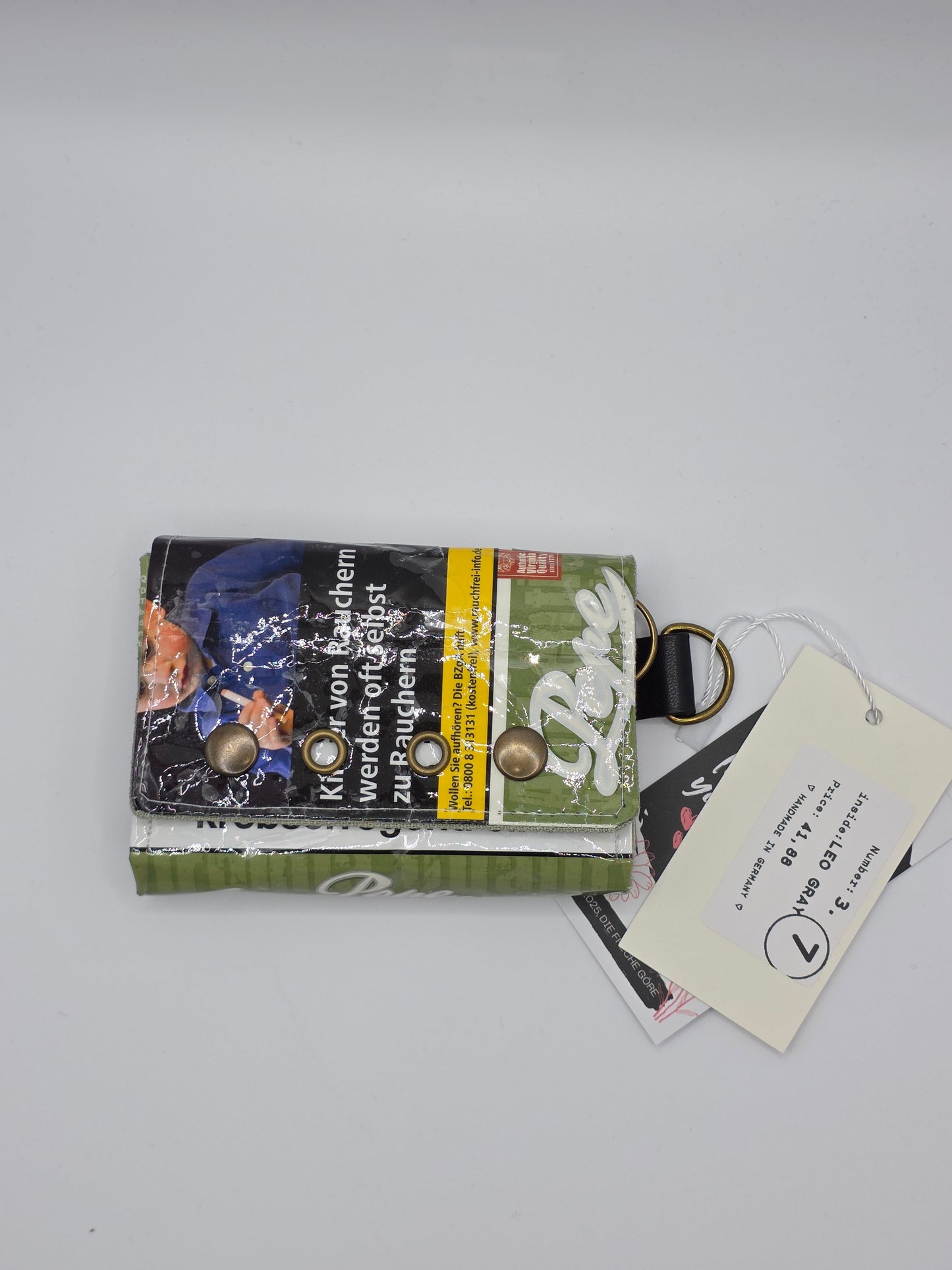 3.7 upcycling wallet - LEO GRAY - DIE FRECHE GÖRE