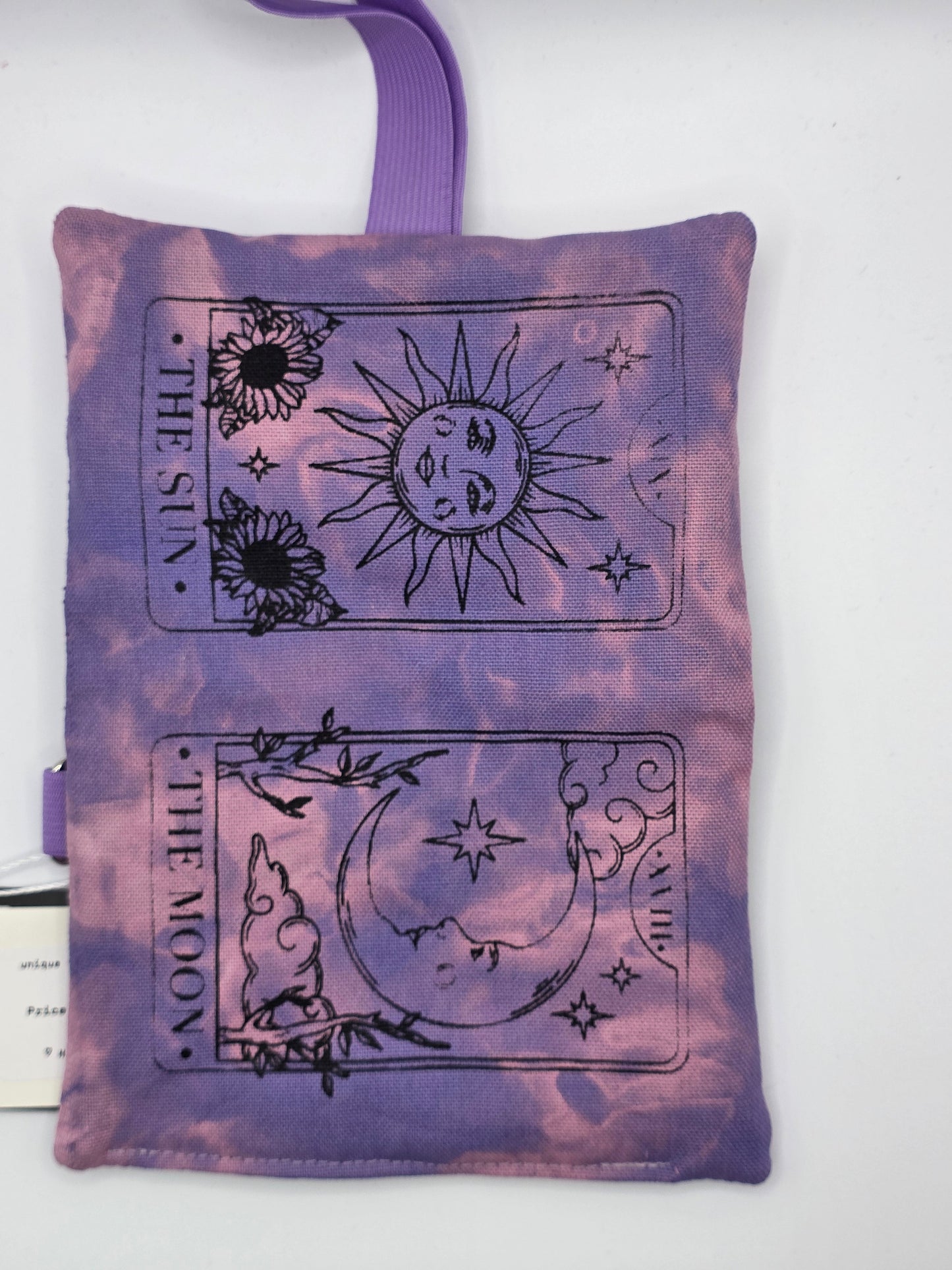 3.8 Tabacco pouch, Sun&Moon Tarot, purple batik - DIE FRECHE GÖRE