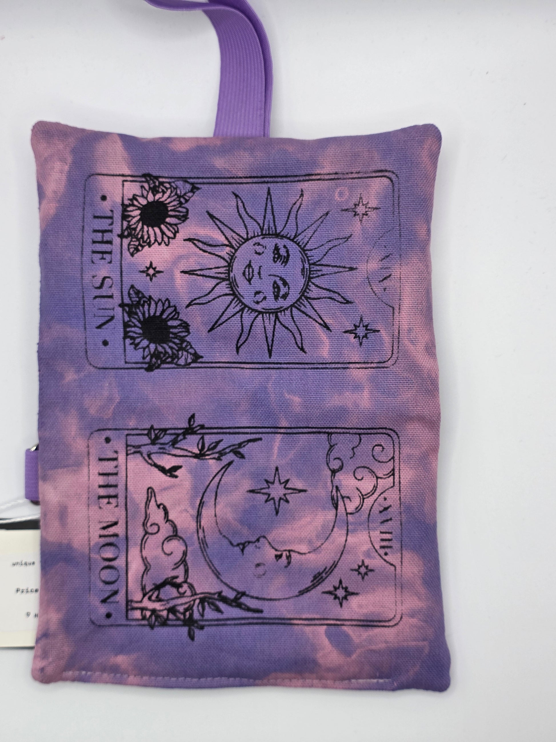 3.8 Tabacco pouch, Sun&Moon Tarot, purple batik - DIE FRECHE GÖRE