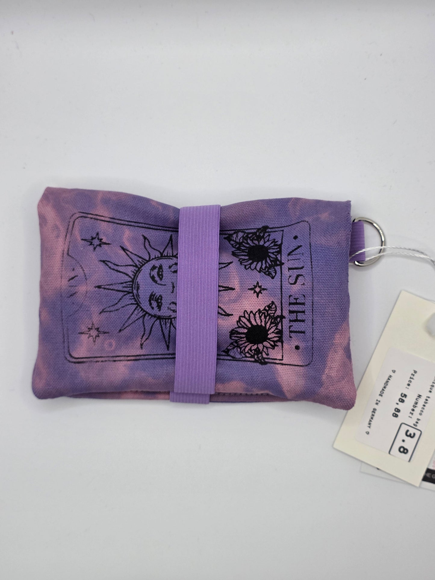3.8 Tabacco pouch, Sun&Moon Tarot, purple batik - DIE FRECHE GÖRE