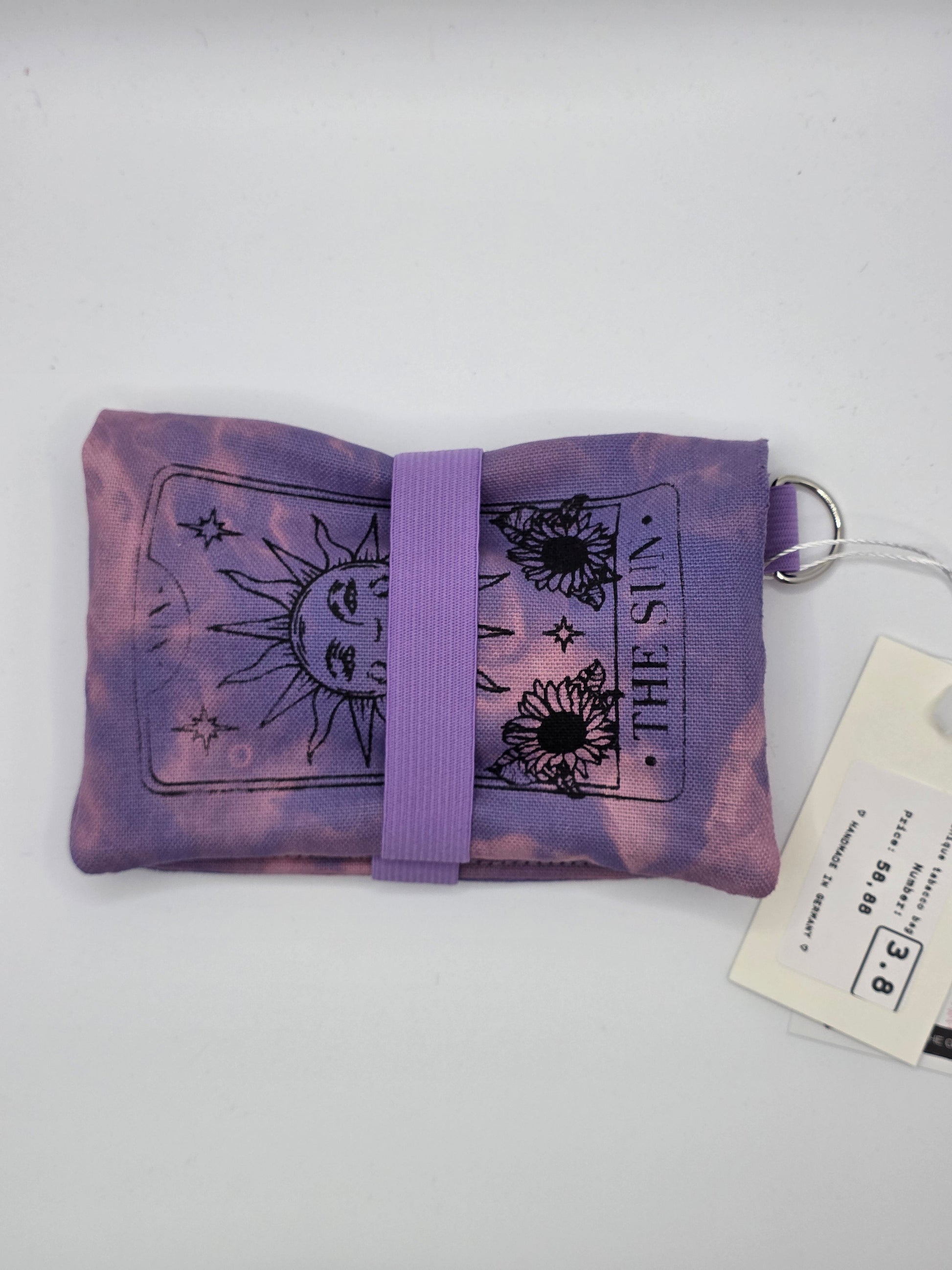 3.8 Tabacco pouch, Sun&Moon Tarot, purple batik - DIE FRECHE GÖRE