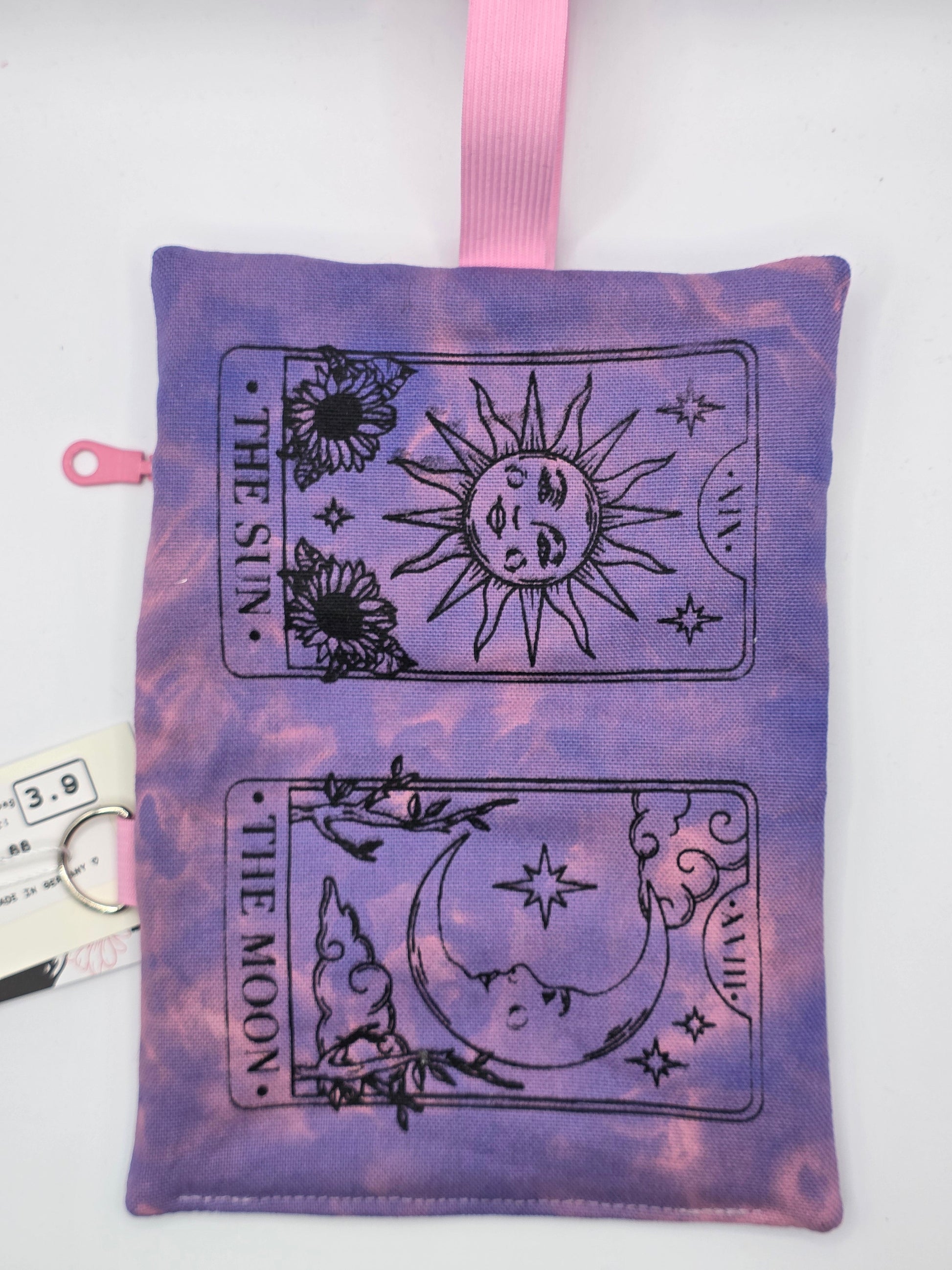 3.9 Tabacco pouch, Sun&Moon Tarot, purple batik - DIE FRECHE GÖRE