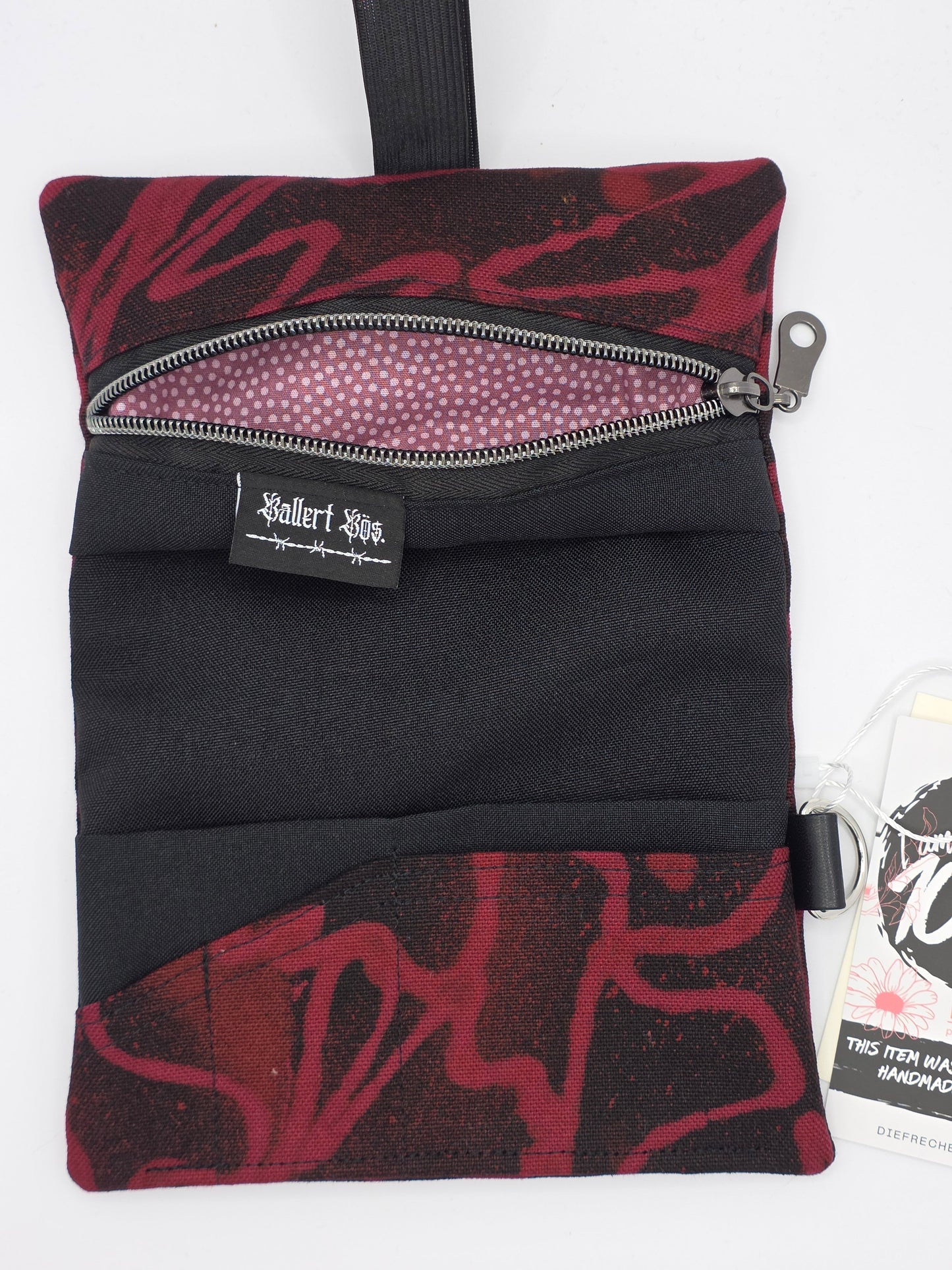 4.1 Tabacco pouch - basic - black purple bleach pattern - DIE FRECHE GÖRE