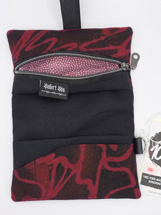 4.1 Tabacco pouch - basic - black purple bleach pattern - DIE FRECHE GÖRE