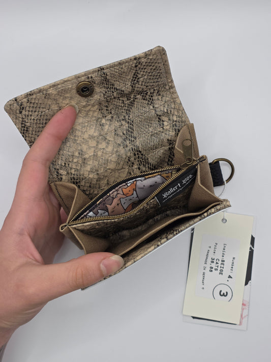 4.3 upcycling wallet, beige Cats - DIE FRECHE GÖRE