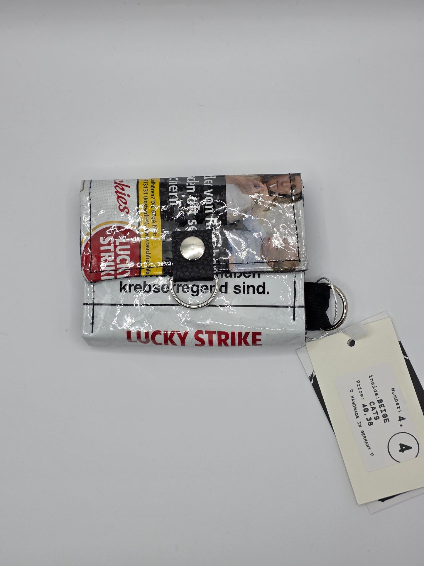4.4 upcycling wallet, beige Cats - DIE FRECHE GÖRE