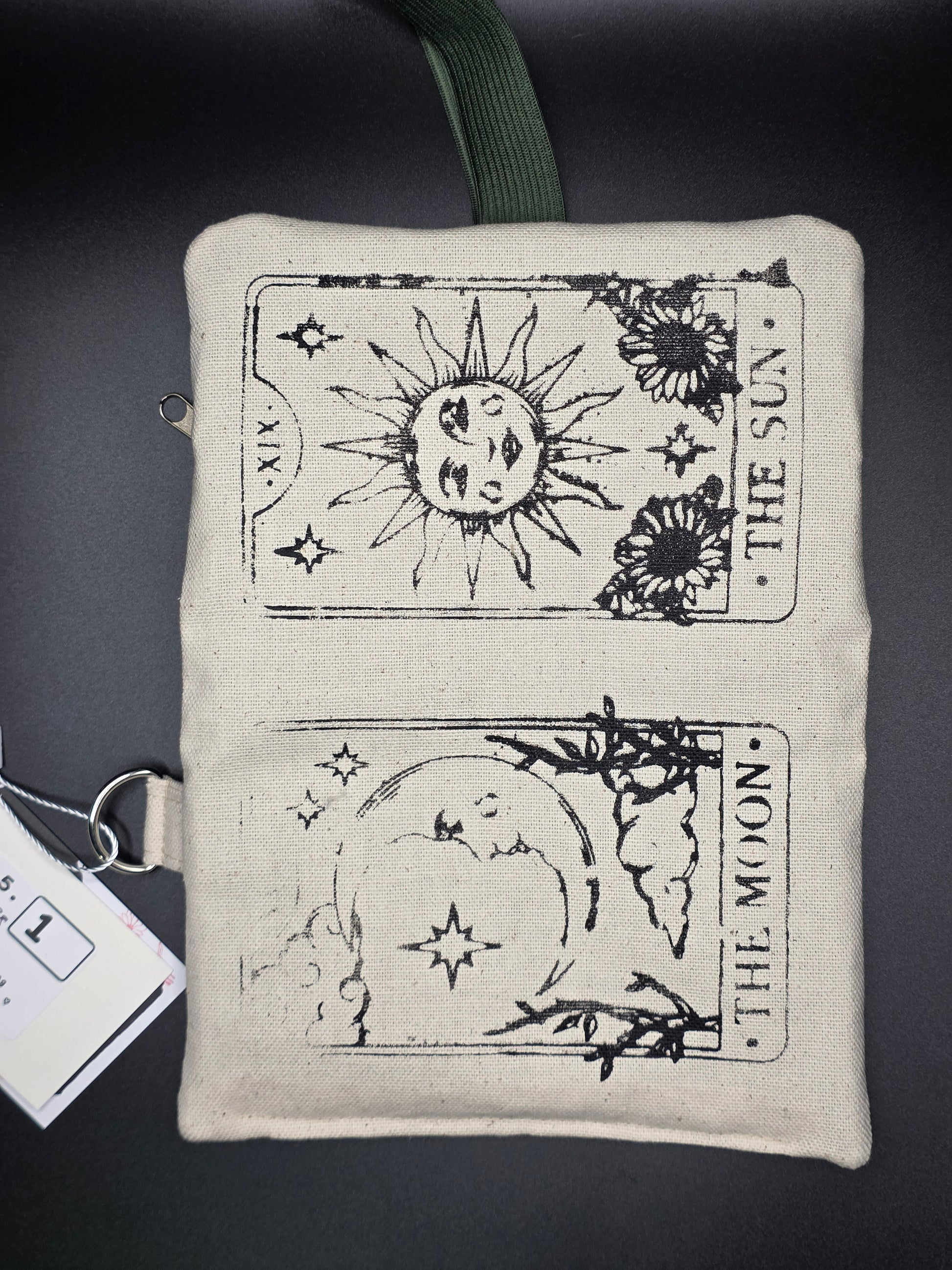 5.1 Tabacco pouch, Sun&Moon Tarot, beige - DIE FRECHE GÖRE