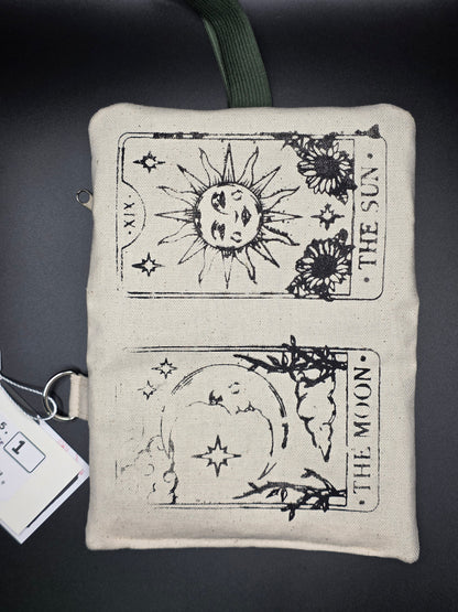 5.1 Tabacco pouch, Sun&Moon Tarot, beige - DIE FRECHE GÖRE