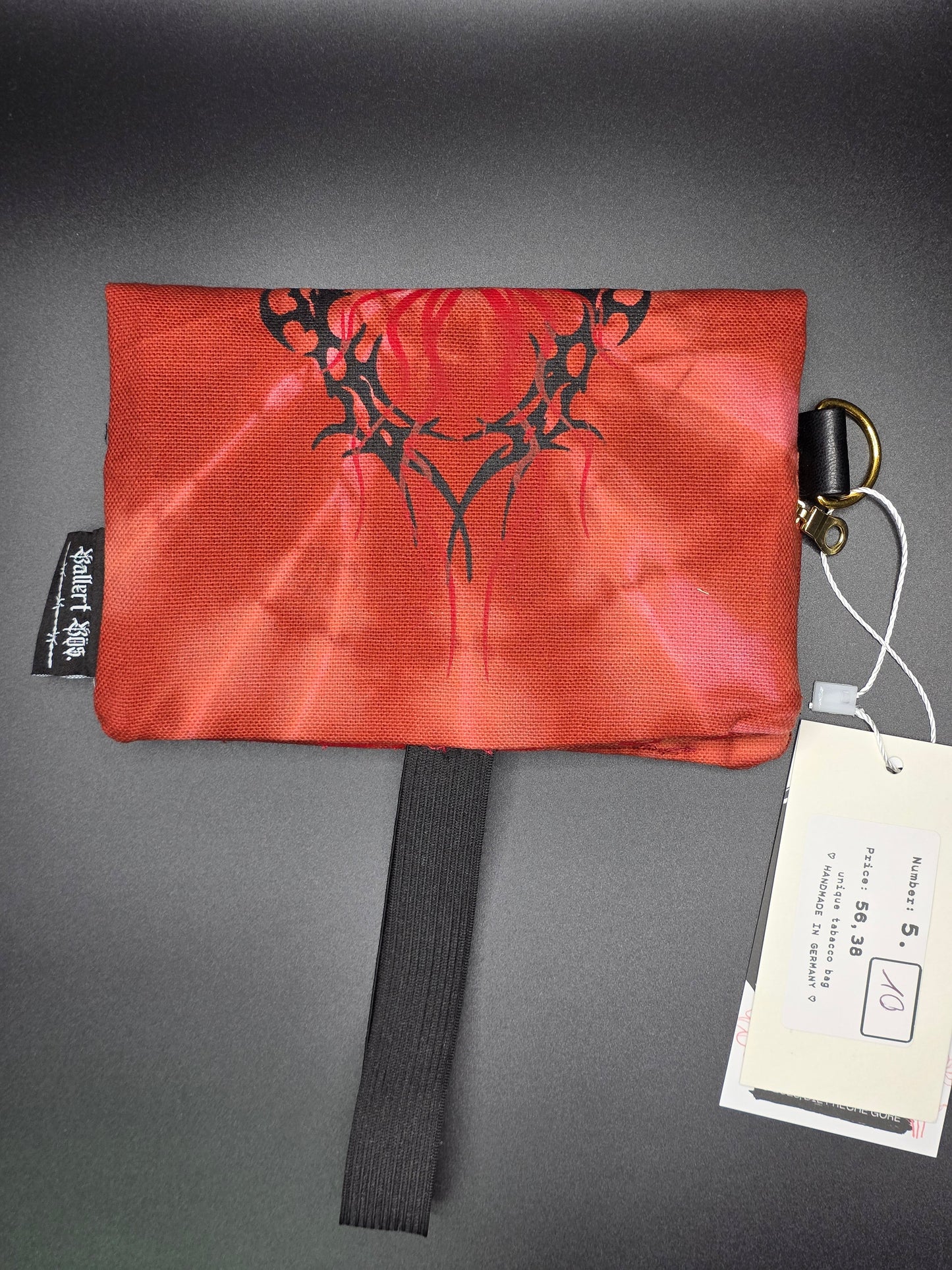 5.10 Tabacco pouch, Tribals, rust red batik - DIE FRECHE GÖRE