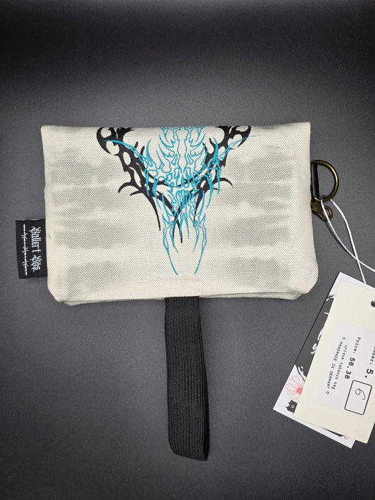 5.6 Tabacco pouch, Tribals, smokey gray batik - DIE FRECHE GÖRE