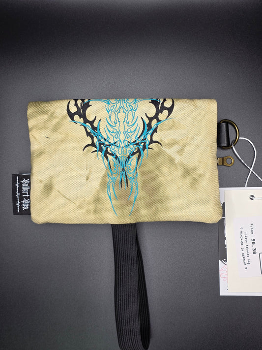 5.8 Tabacco pouch, Tribals, sage batik - DIE FRECHE GÖRE