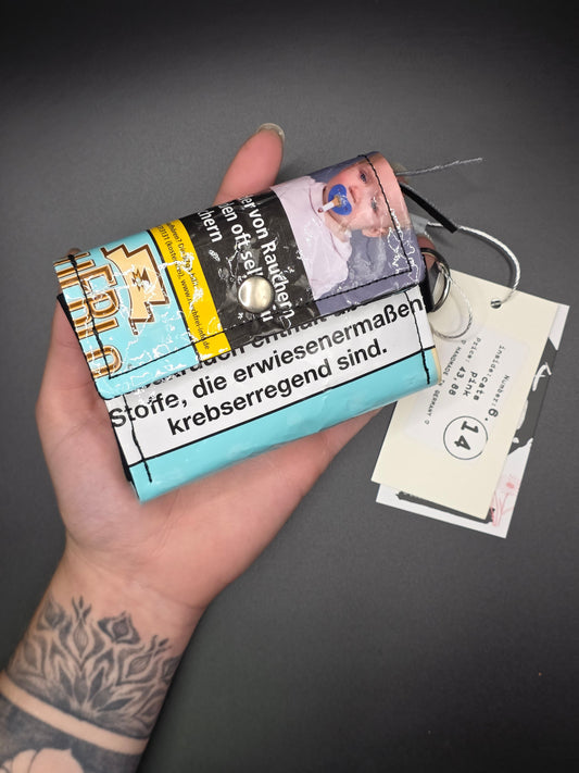 6.14 upcycling wallet - CATS PINK - DIE FRECHE GÖRE