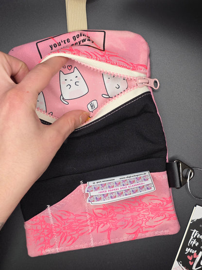 6.2 Tabacco pouch, pink Tribals, pink batik - DIE FRECHE GÖRE