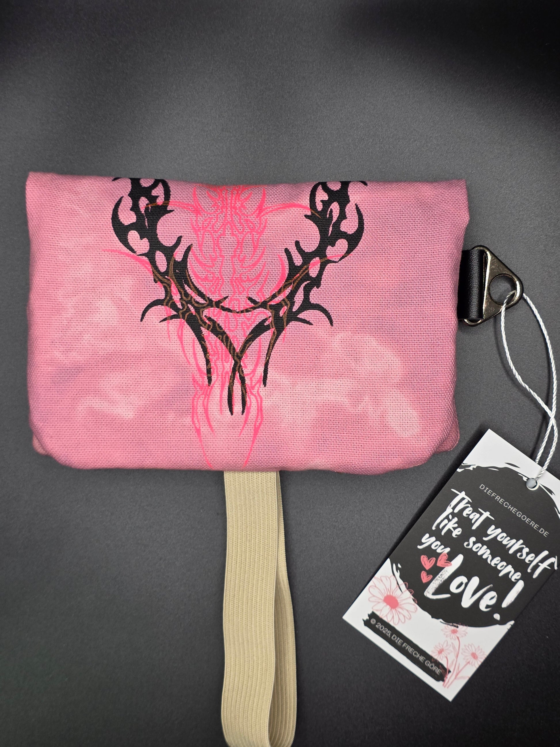 6.2 Tabacco pouch, pink Tribals, pink batik - DIE FRECHE GÖRE