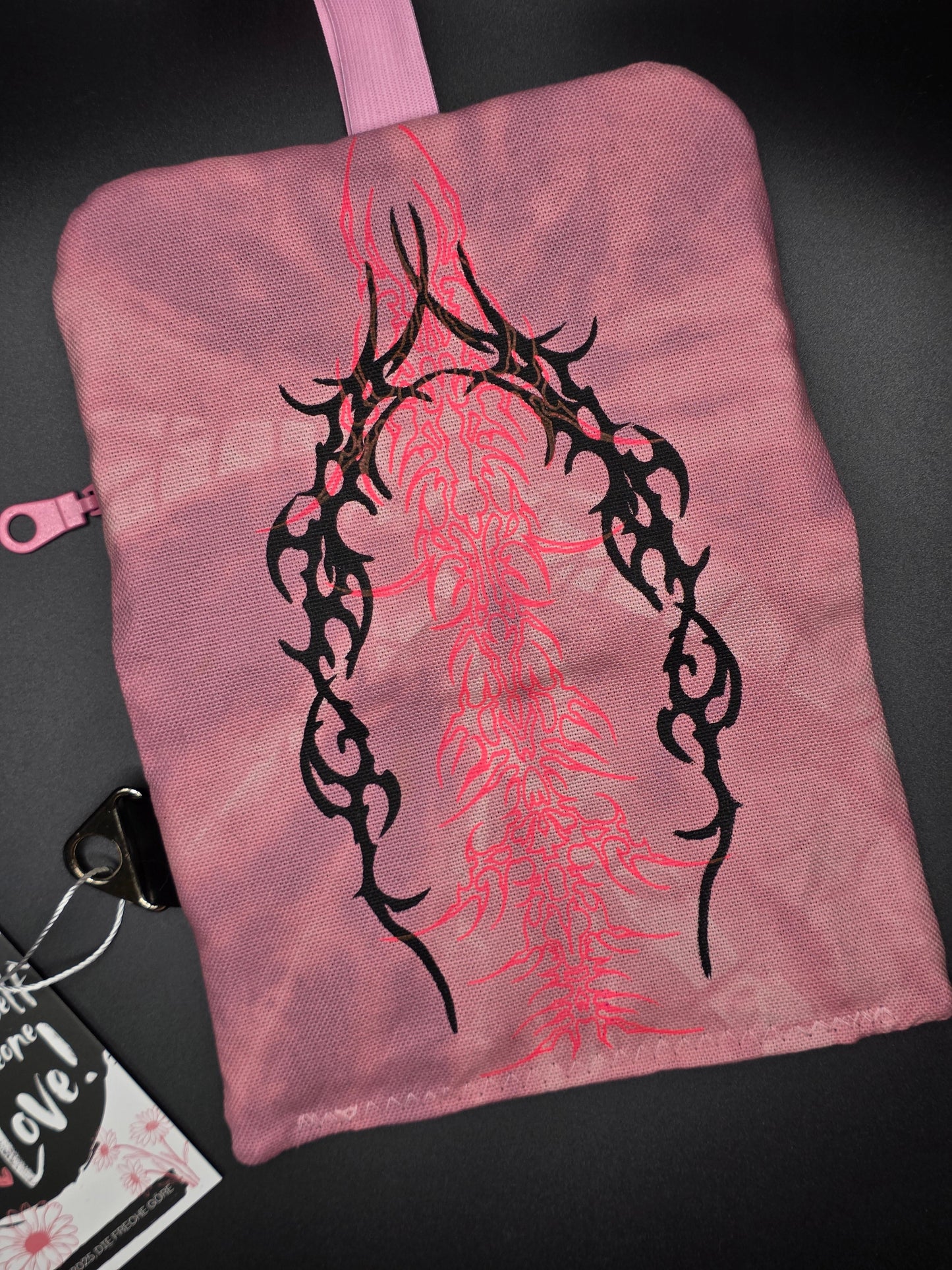 6.3 Tabacco pouch, pink Tribals, pink batik - DIE FRECHE GÖRE