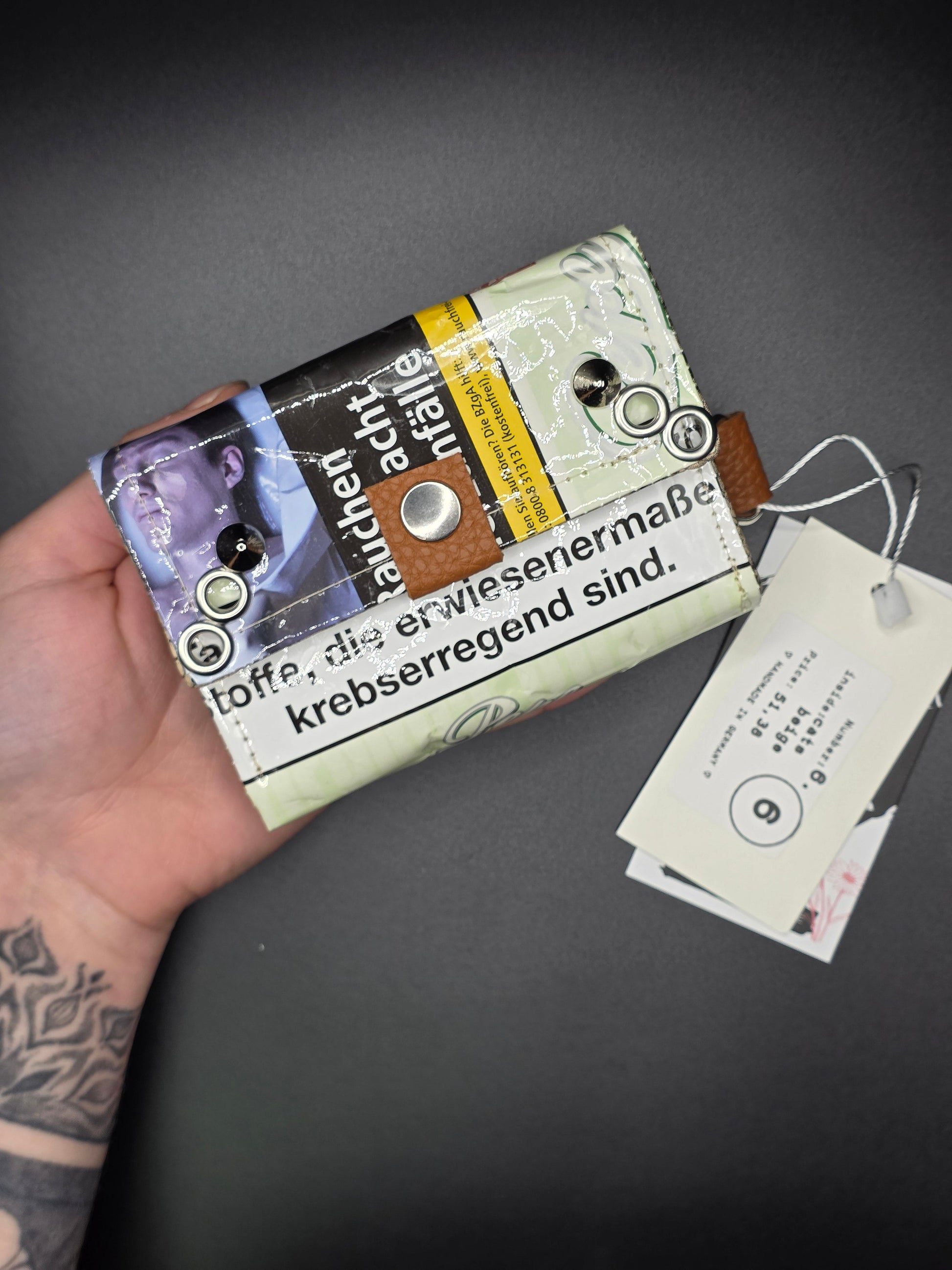 6.6 upcycling wallet - CATS BEIGE - DIE FRECHE GÖRE