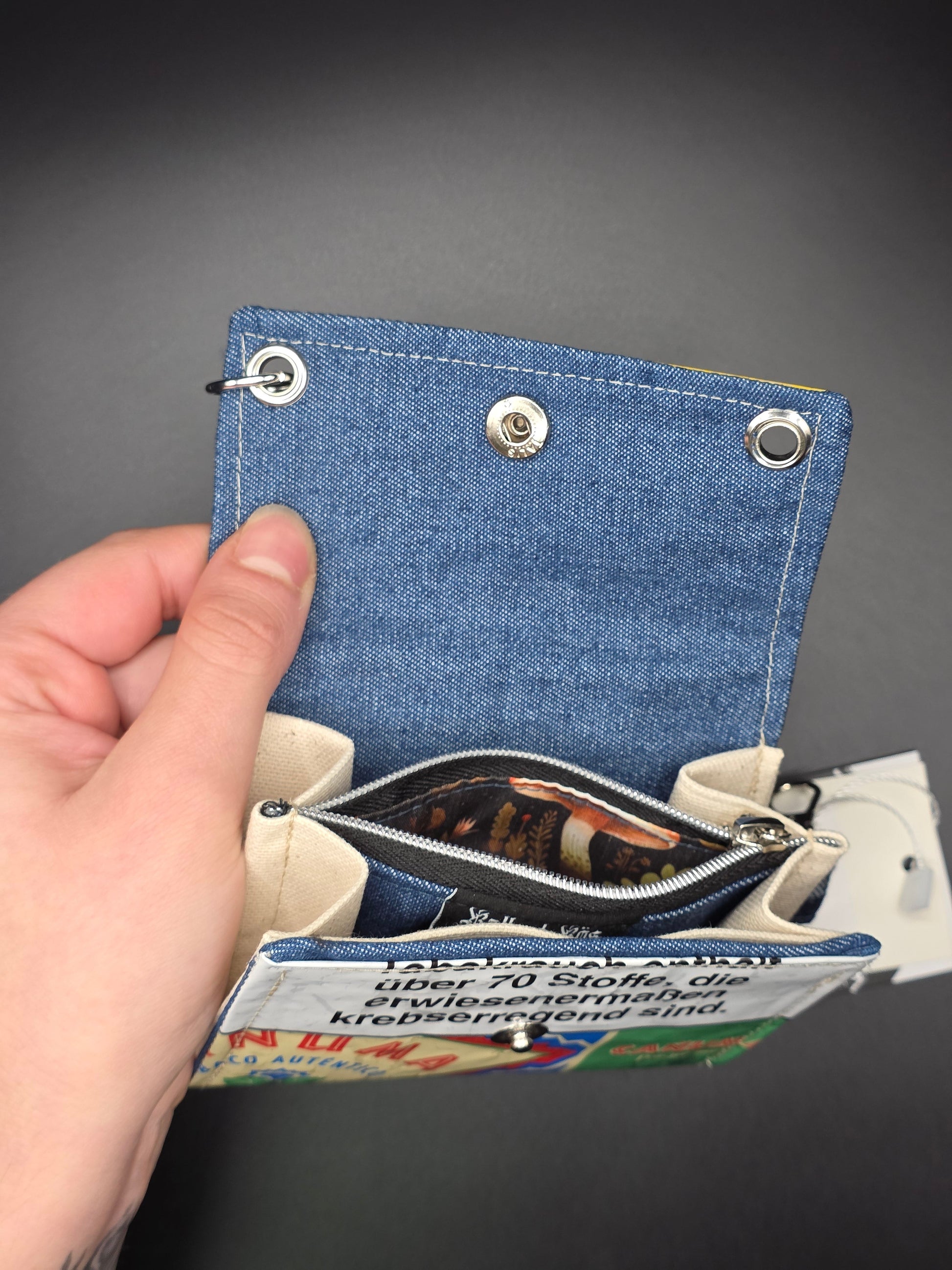 6.9 upcycling wallet - SHROOMS - DIE FRECHE GÖRE