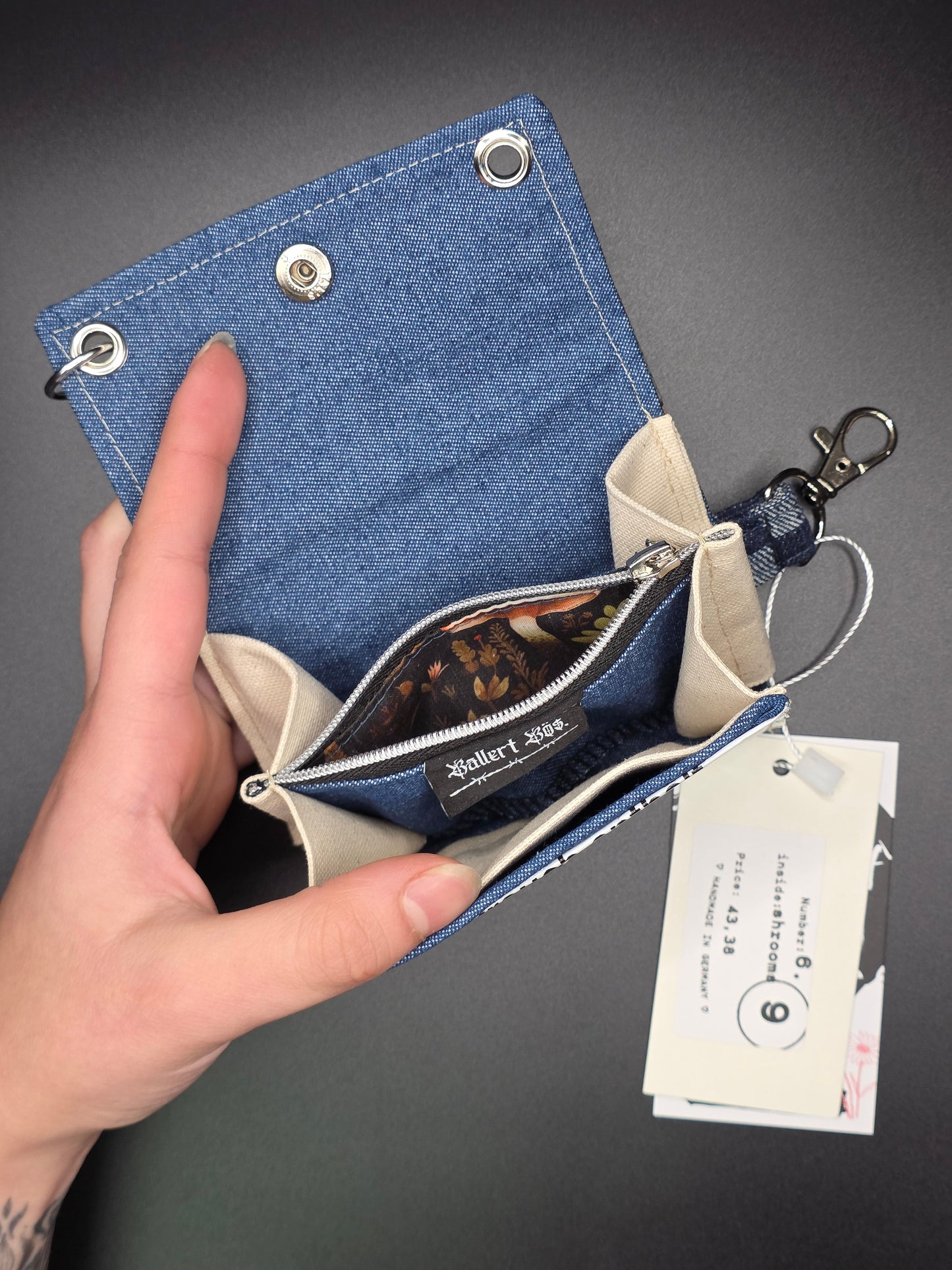 6.9 upcycling wallet - SHROOMS - DIE FRECHE GÖRE